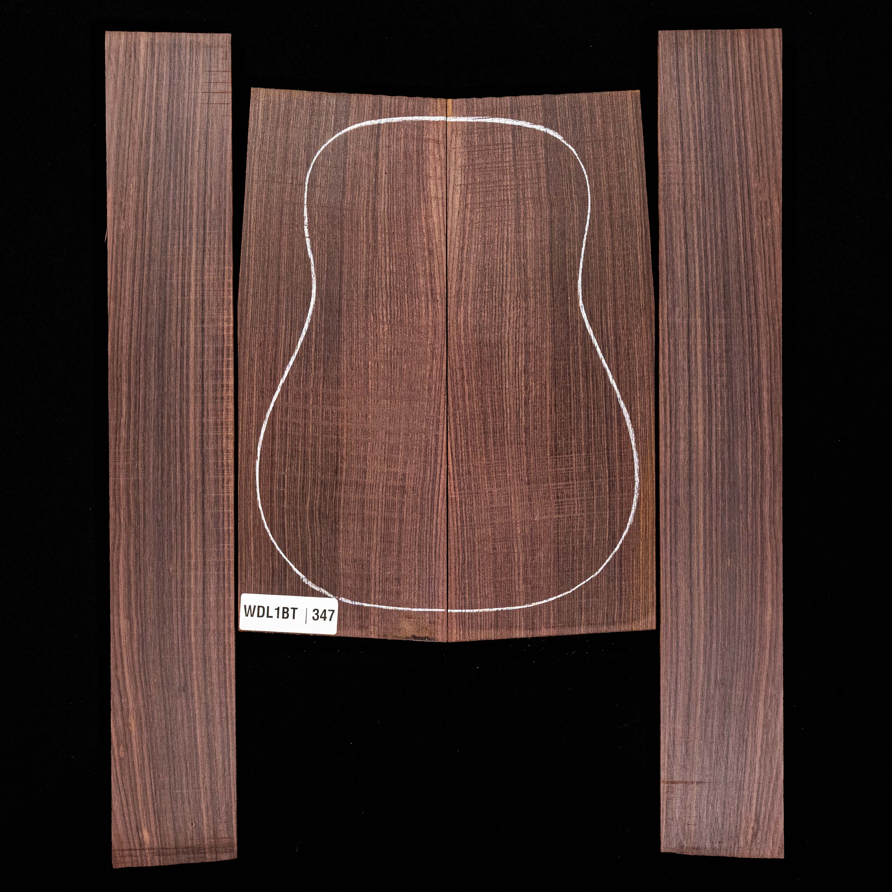 Set de fondo y aros de palisandro de la India oriental - 347 Set de fondo y aros de palisandro de la India oriental - 347