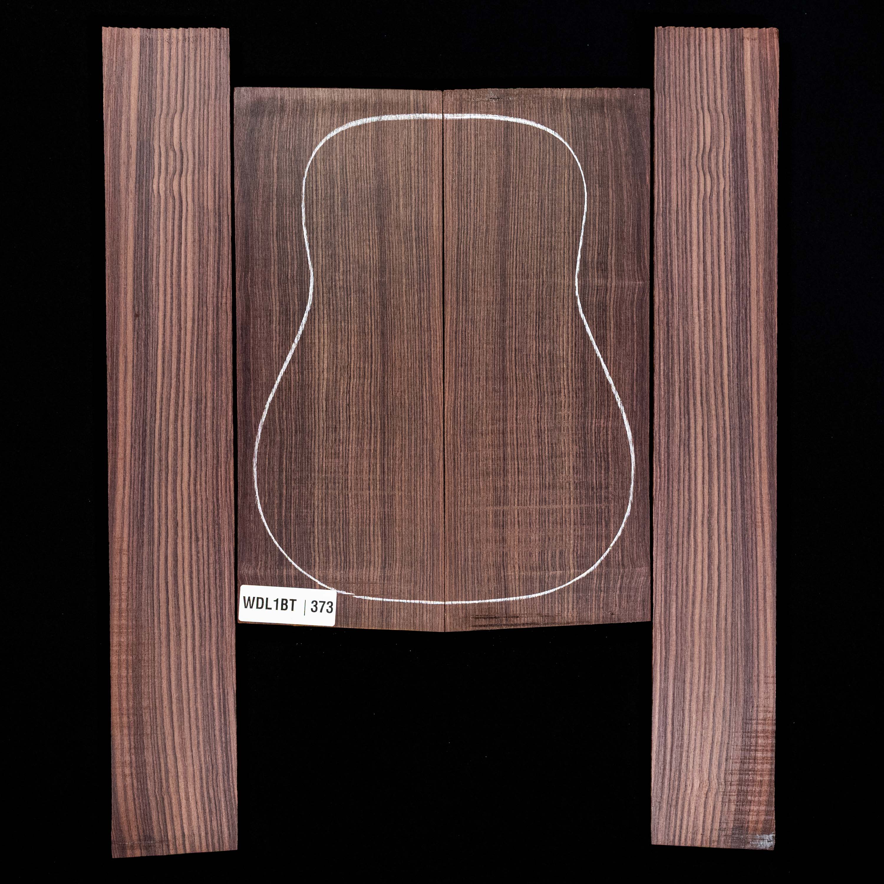 Conjunto de fondo y aros de palisandro de la India oriental - 373