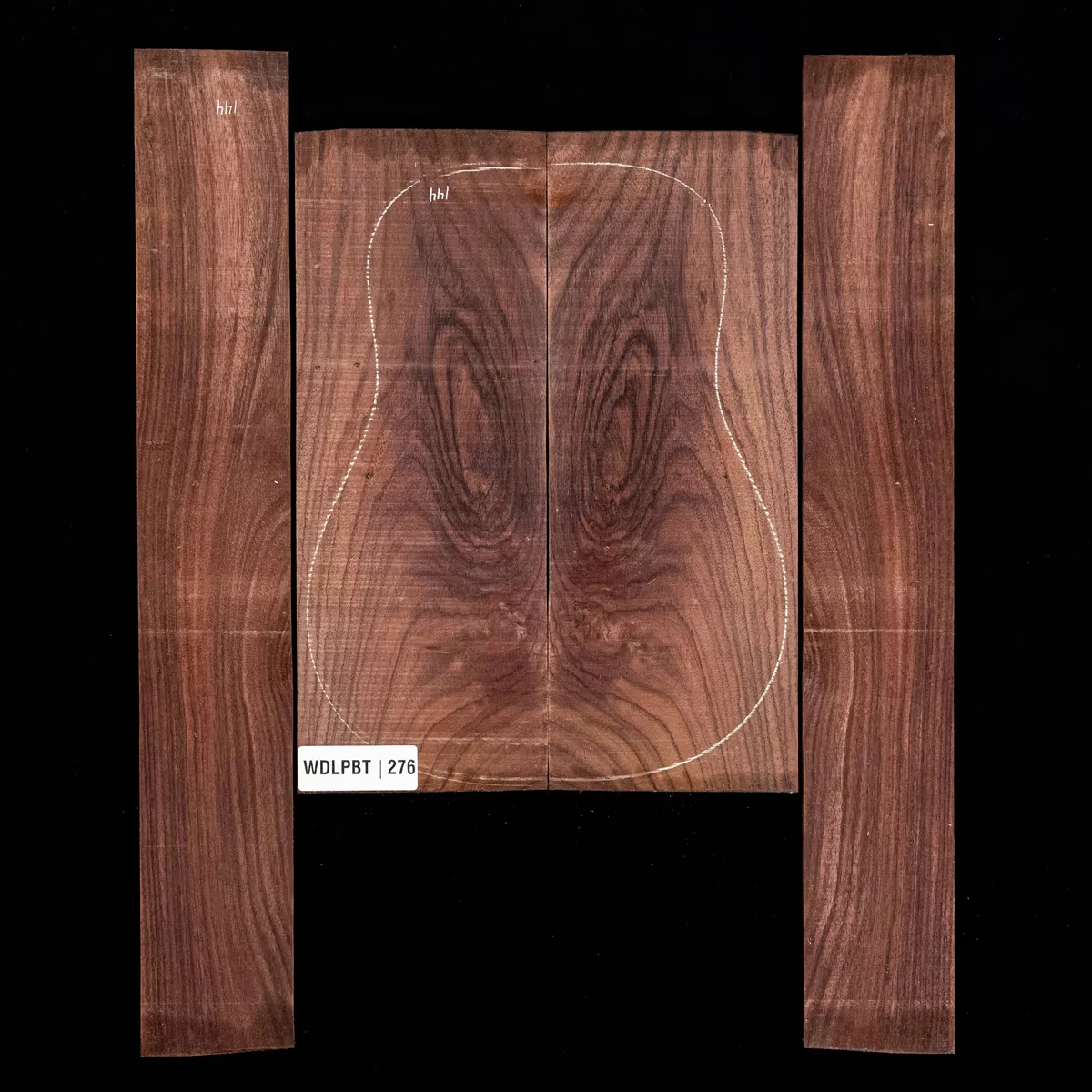 Set de Fondo y Aros de palisandro de la India oriental con veta Wild Grain - 276 Set de Fondo y Aros de palisandro de la India oriental con veta Wild Grain - 276