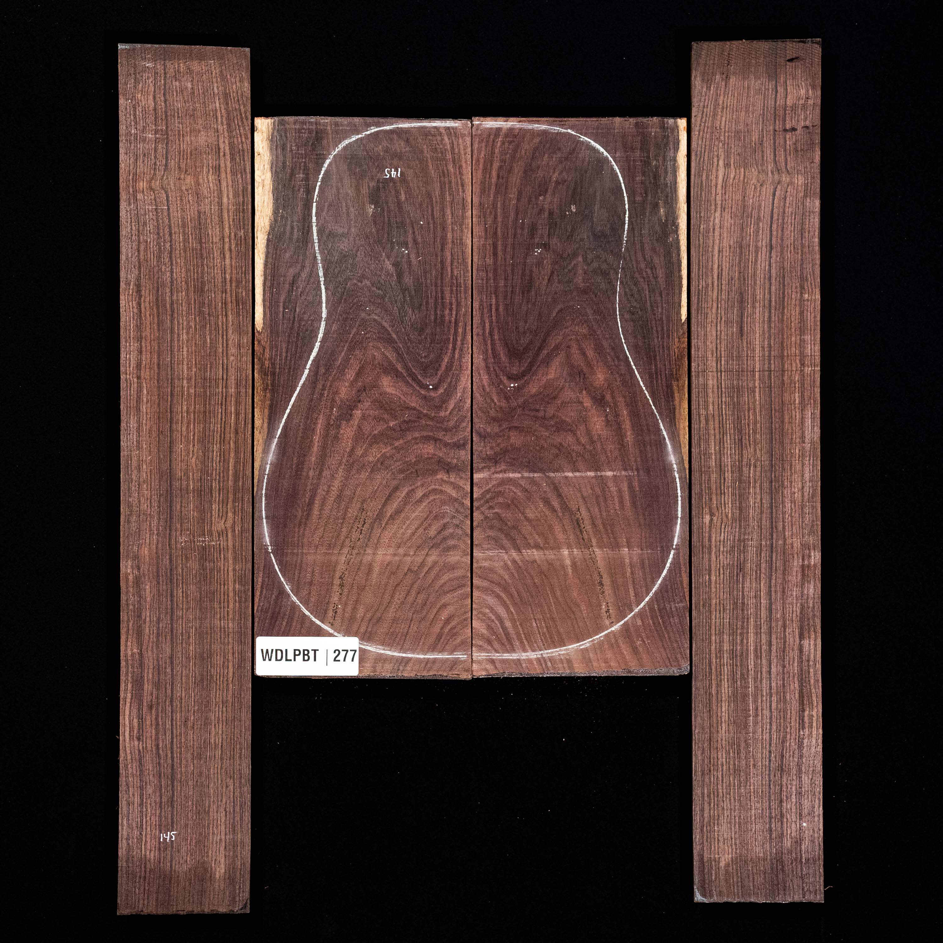 Set de Fondo y Aros de palisandro de la India oriental con veta Wild Grain - 277