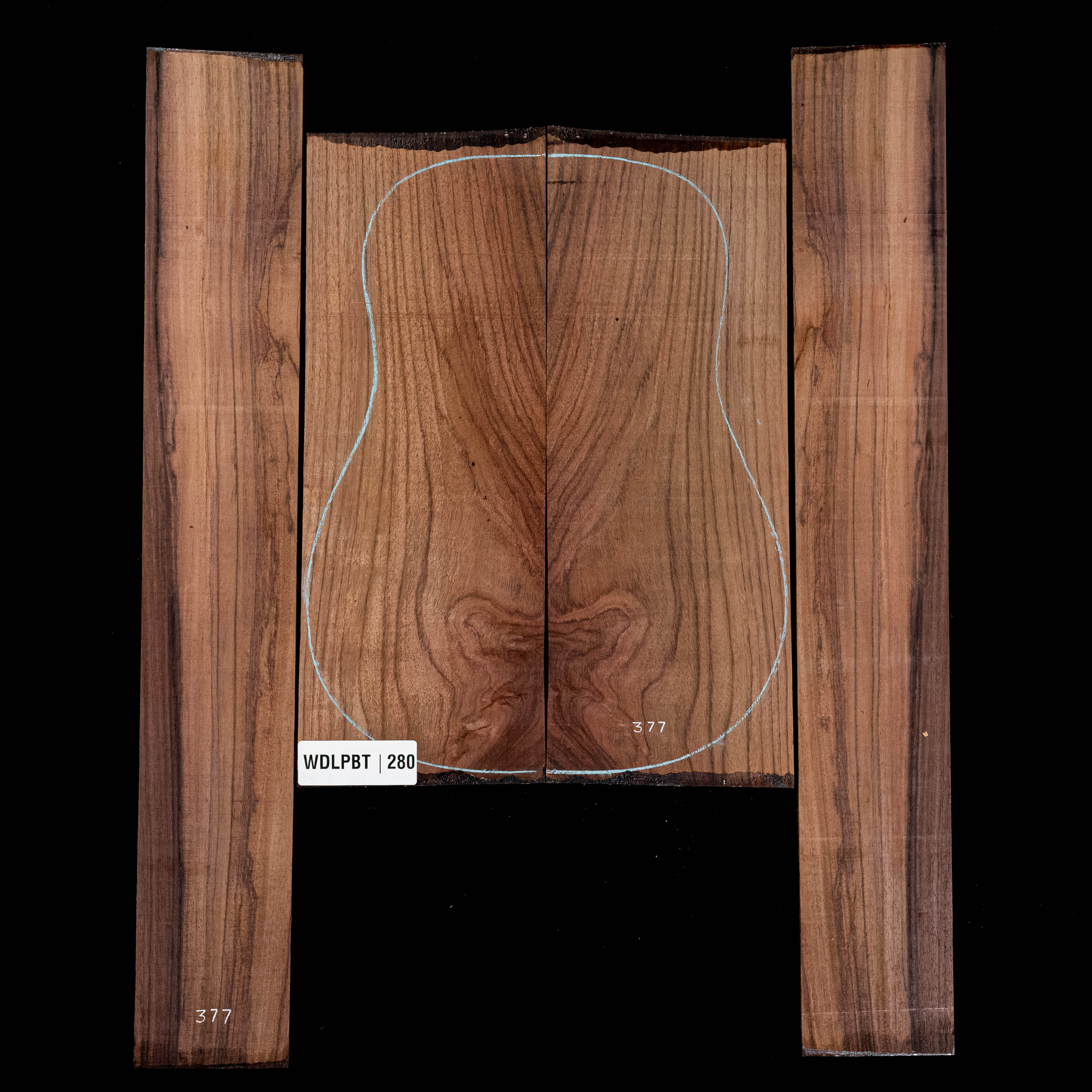 Set de Fondo y Aros de palisandro de la India oriental con veta Wild Grain - 280