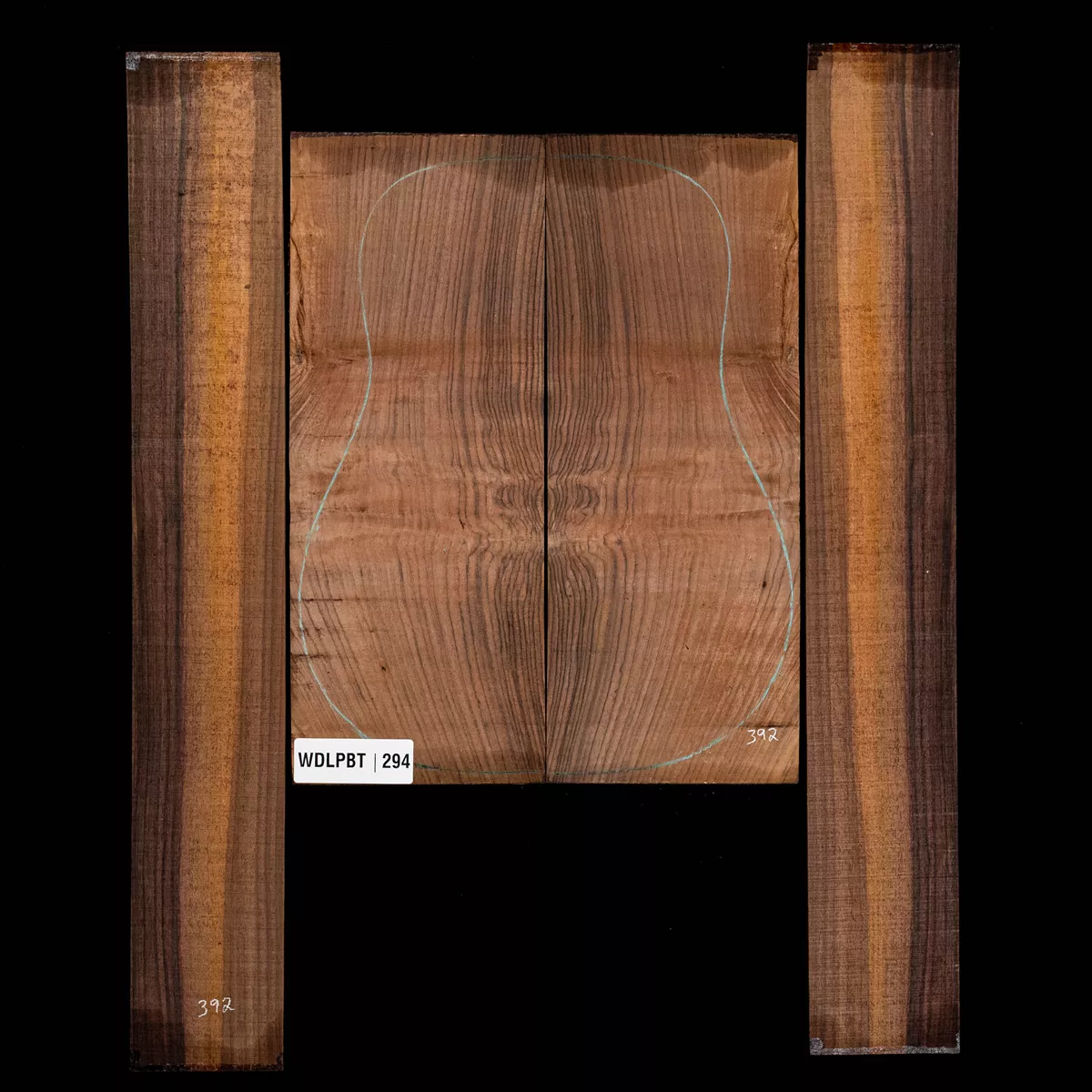 Set de Fondo y Aros de palisandro de la India oriental con veta Wild Grain - 294 Set de Fondo y Aros de palisandro de la India oriental con veta Wild Grain - 294