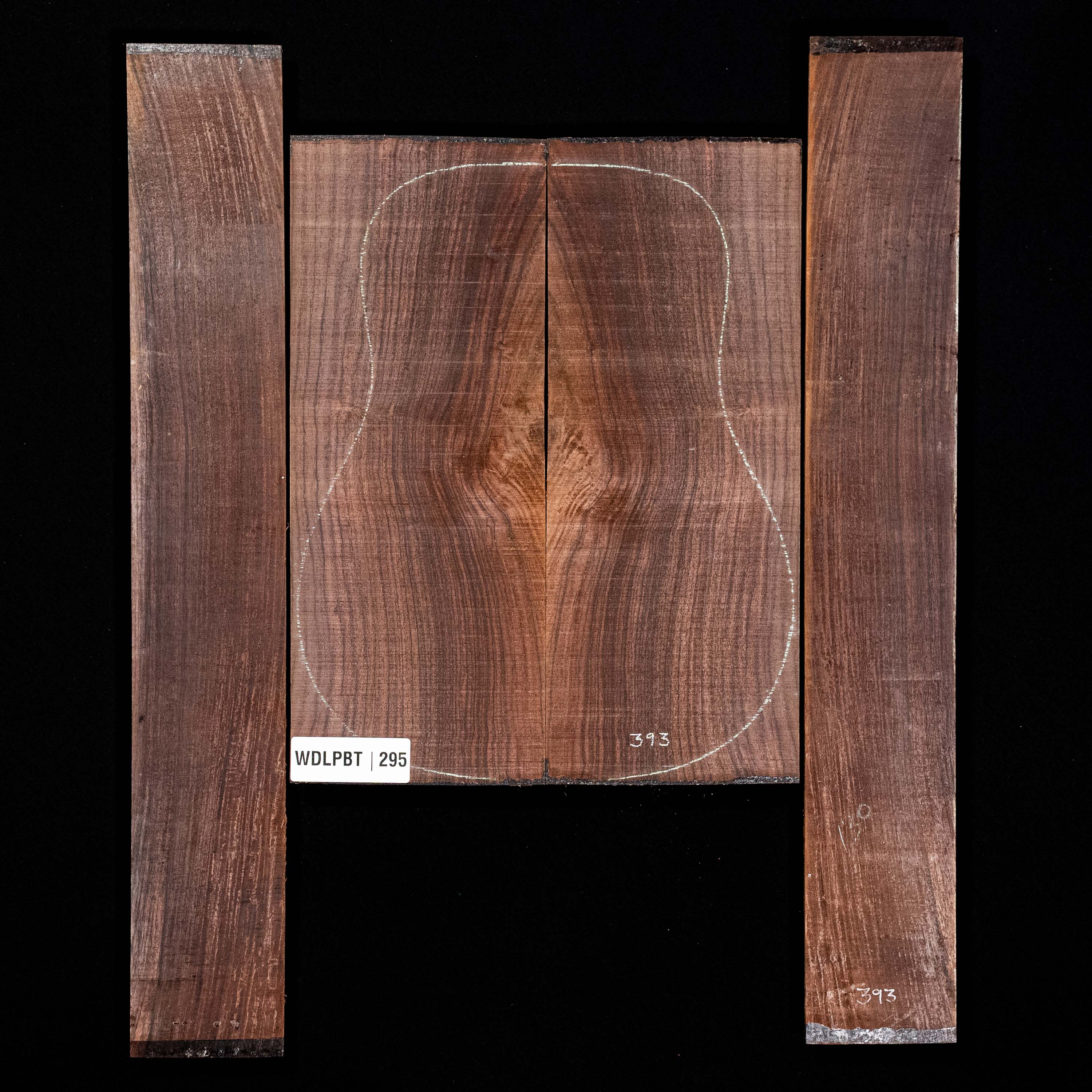 Set de Fondo y Aros de palisandro de la India oriental con veta Wild Grain - 295