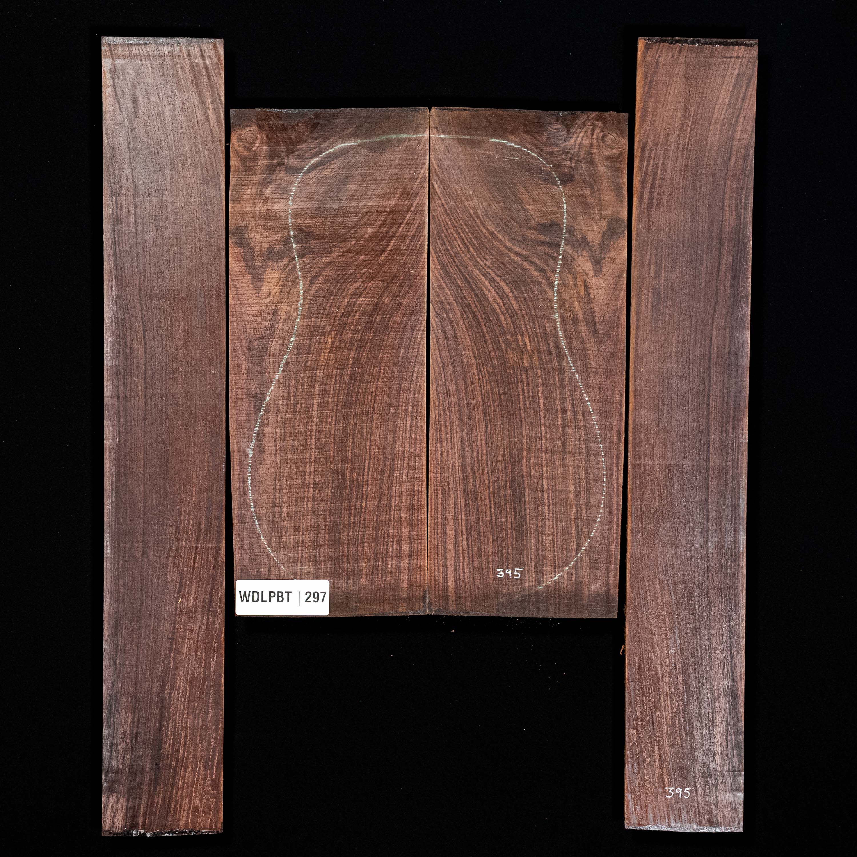 Set de Fondo y Aros de palisandro de la India oriental con veta Wild Grain - 297