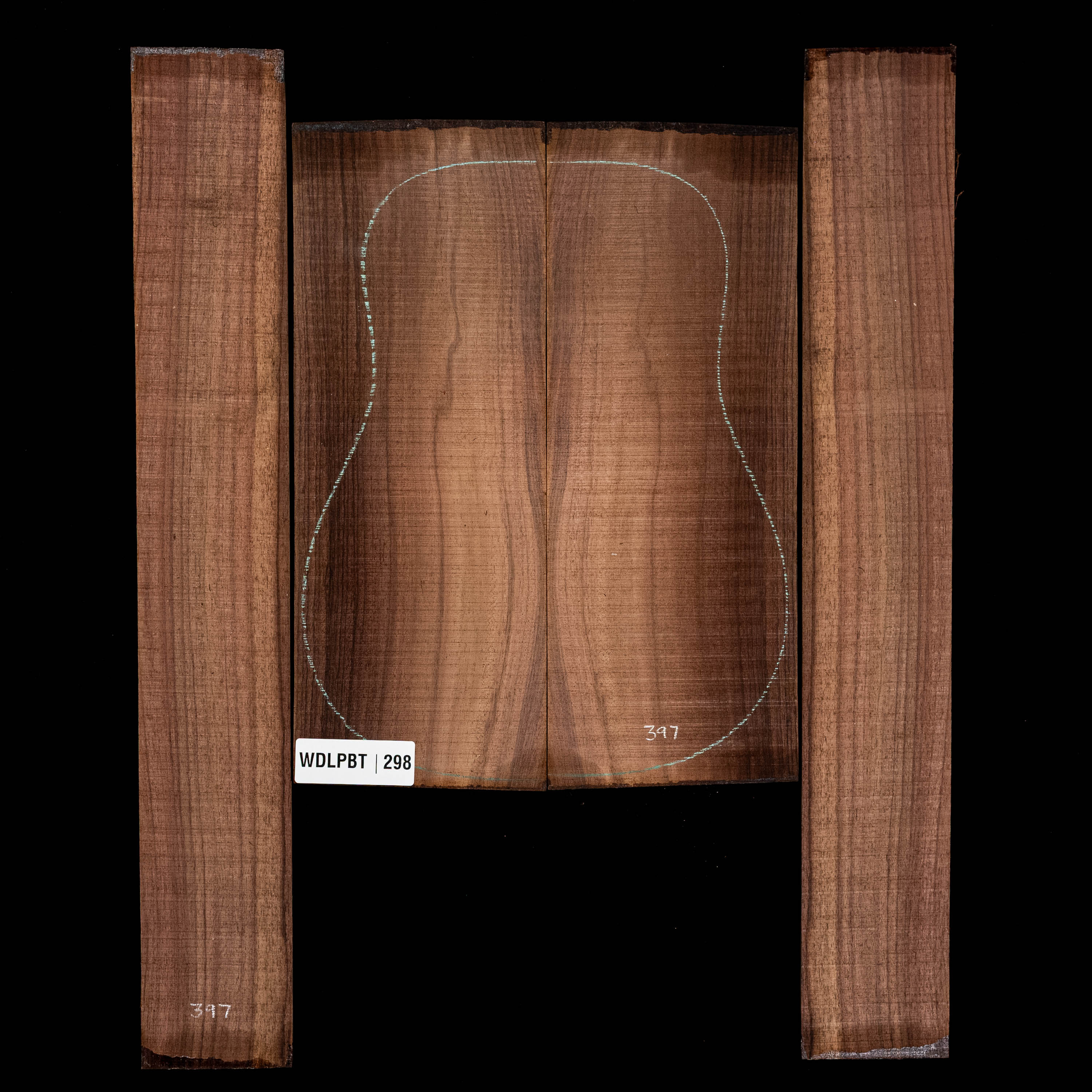 Set de Fondo y Aros de palisandro de la India oriental con veta Wild Grain - 298