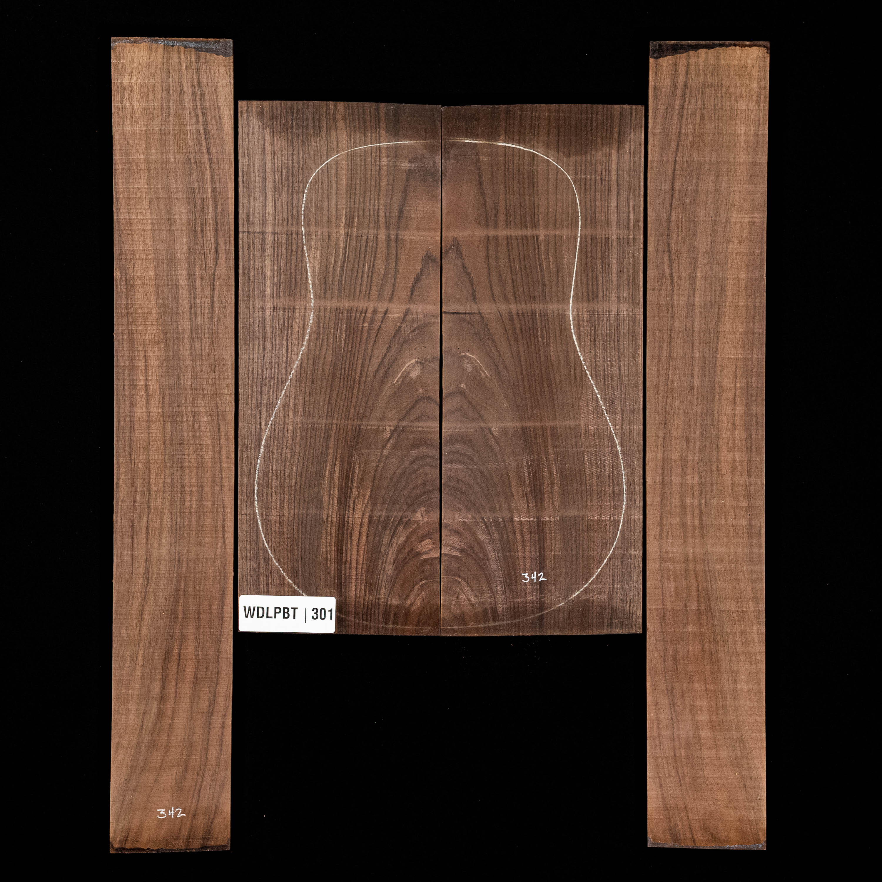 Set de Fondo y Aros de palisandro de la India oriental con veta Wild Grain - 301