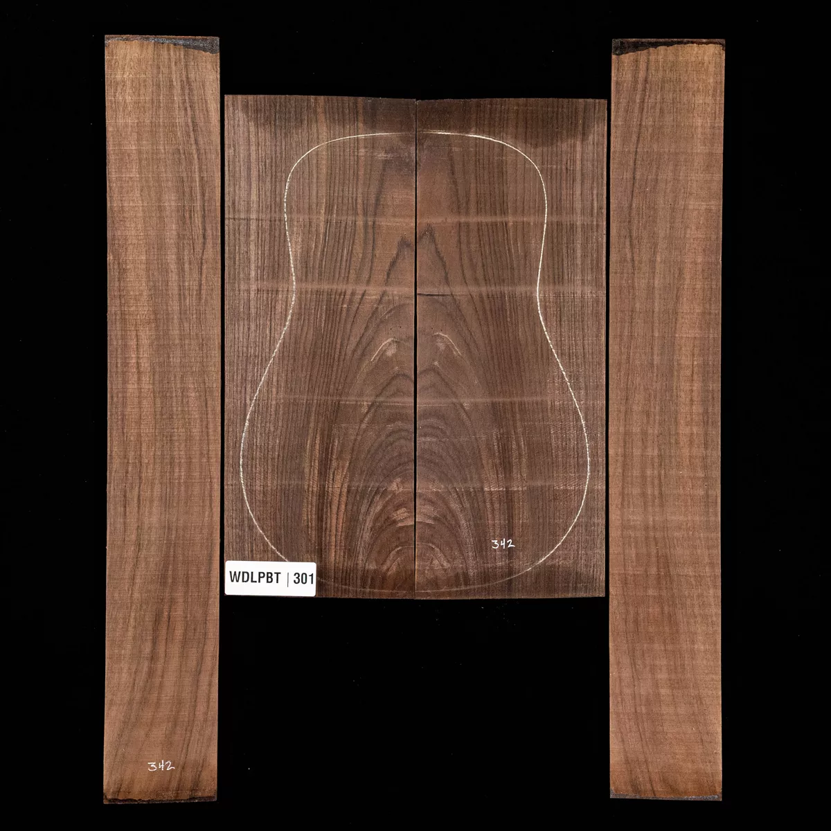 Set de Fondo y Aros de palisandro de la India oriental con veta Wild Grain - 301 Set de Fondo y Aros de palisandro de la India oriental con veta Wild Grain - 301