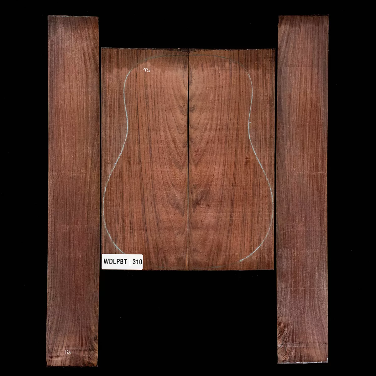 Set de Fondo y Aros de palisandro de la India oriental con veta Wild Grain - 310 Set de Fondo y Aros de palisandro de la India oriental con veta Wild Grain - 310