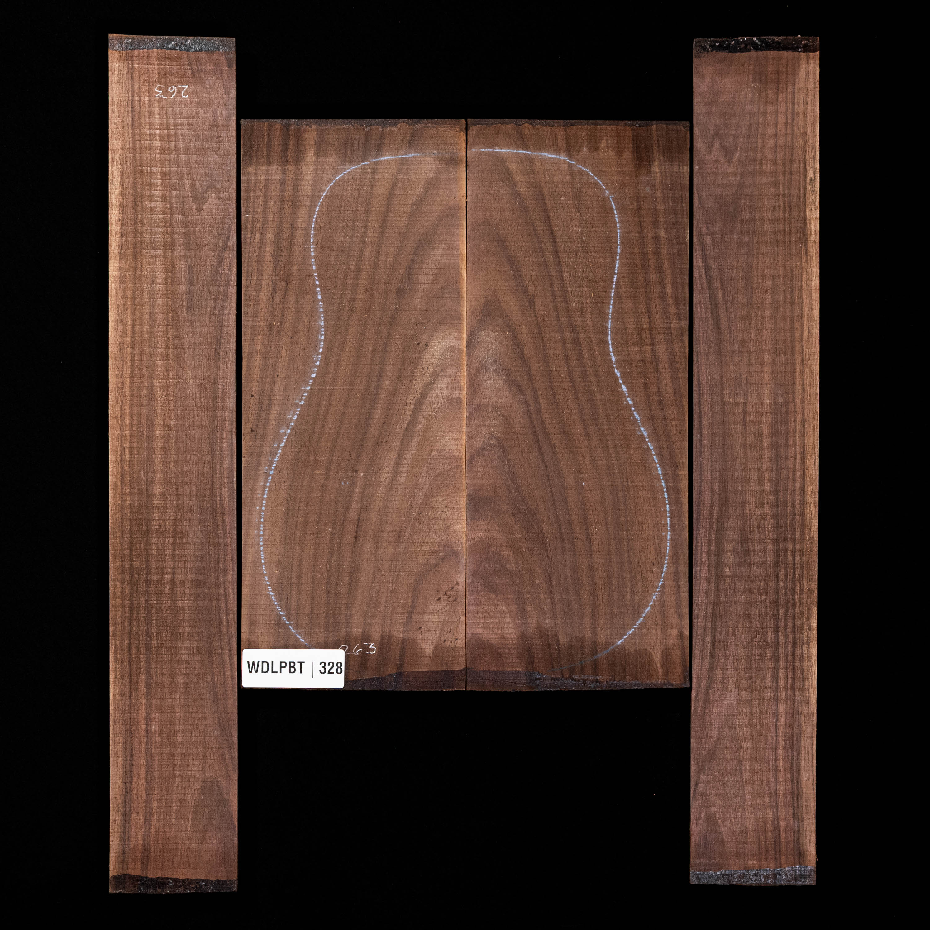 Set de Fondo y Aros de palisandro de la India oriental con veta Wild Grain - 328