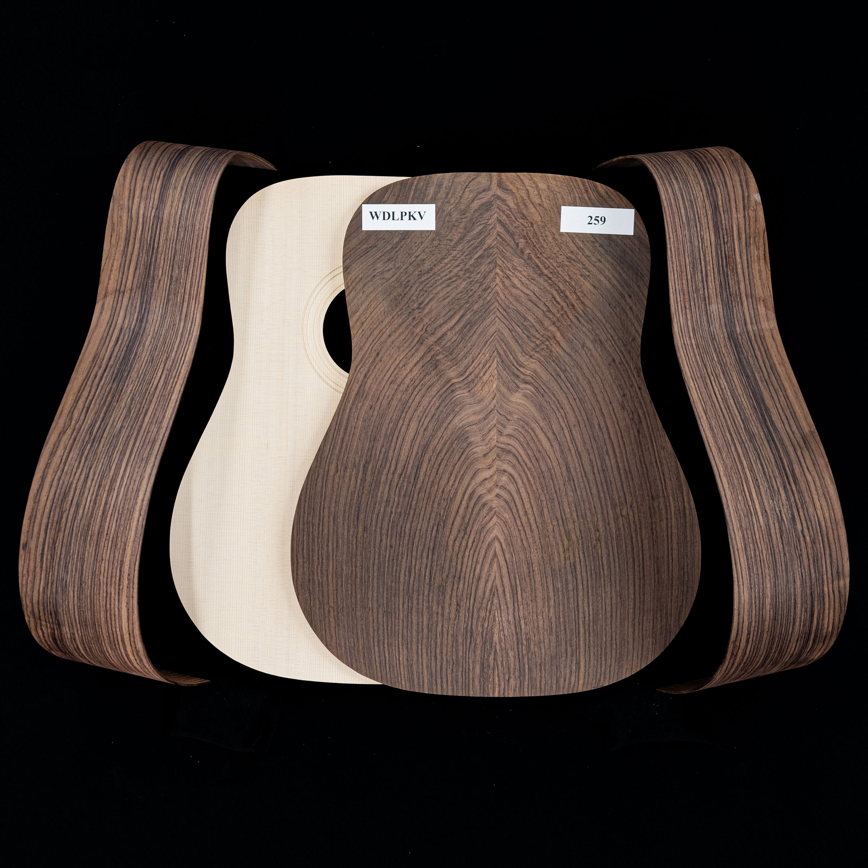 WoodStax Dreadnought kit palisandro silvestre, mástil atornillado - 259 WoodStax Dreadnought kit palisandro silvestre, mástil atornillado - 259