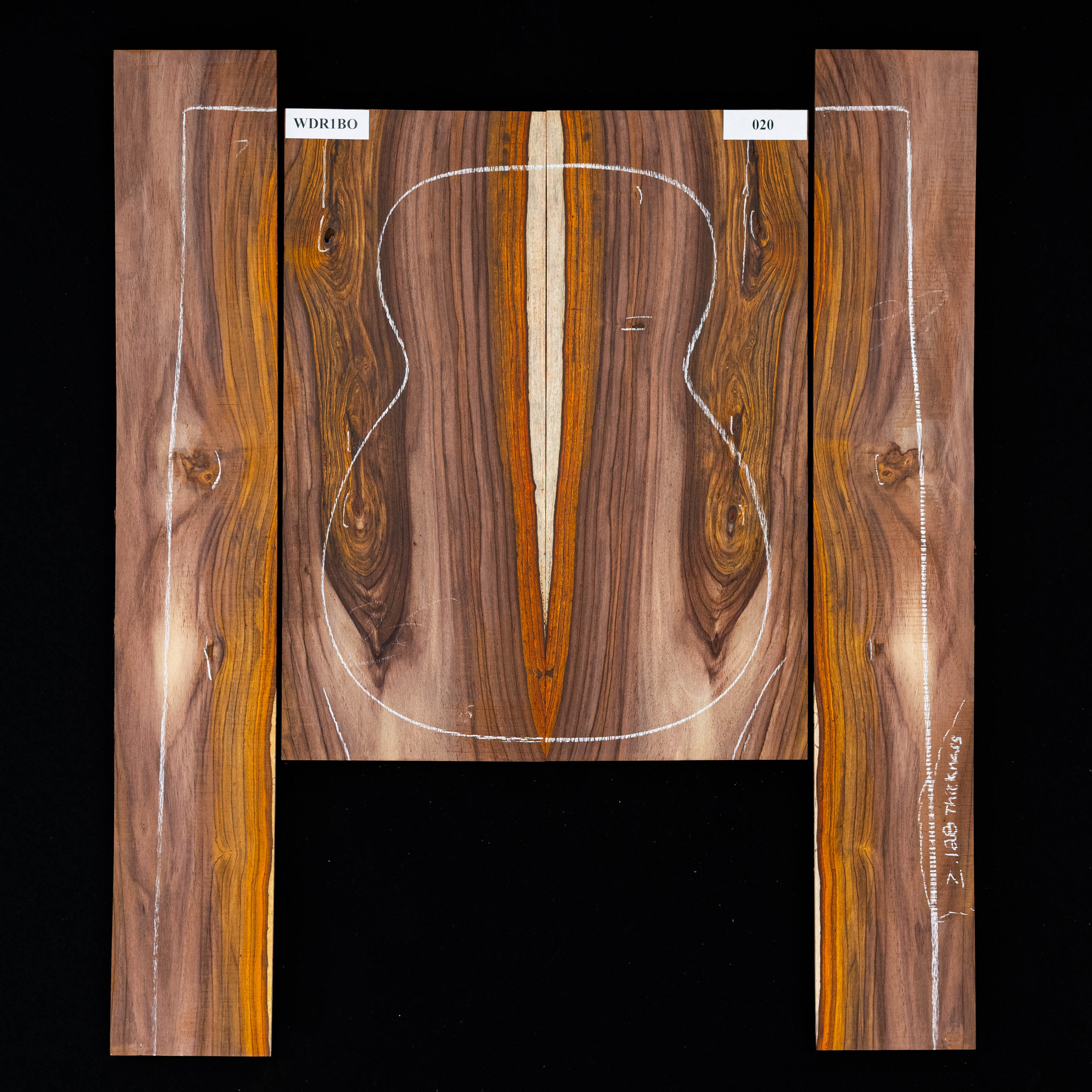 Set de Fondo y Aros de Cocobolo - 020 Set de Fondo y Aros de Cocobolo - 020