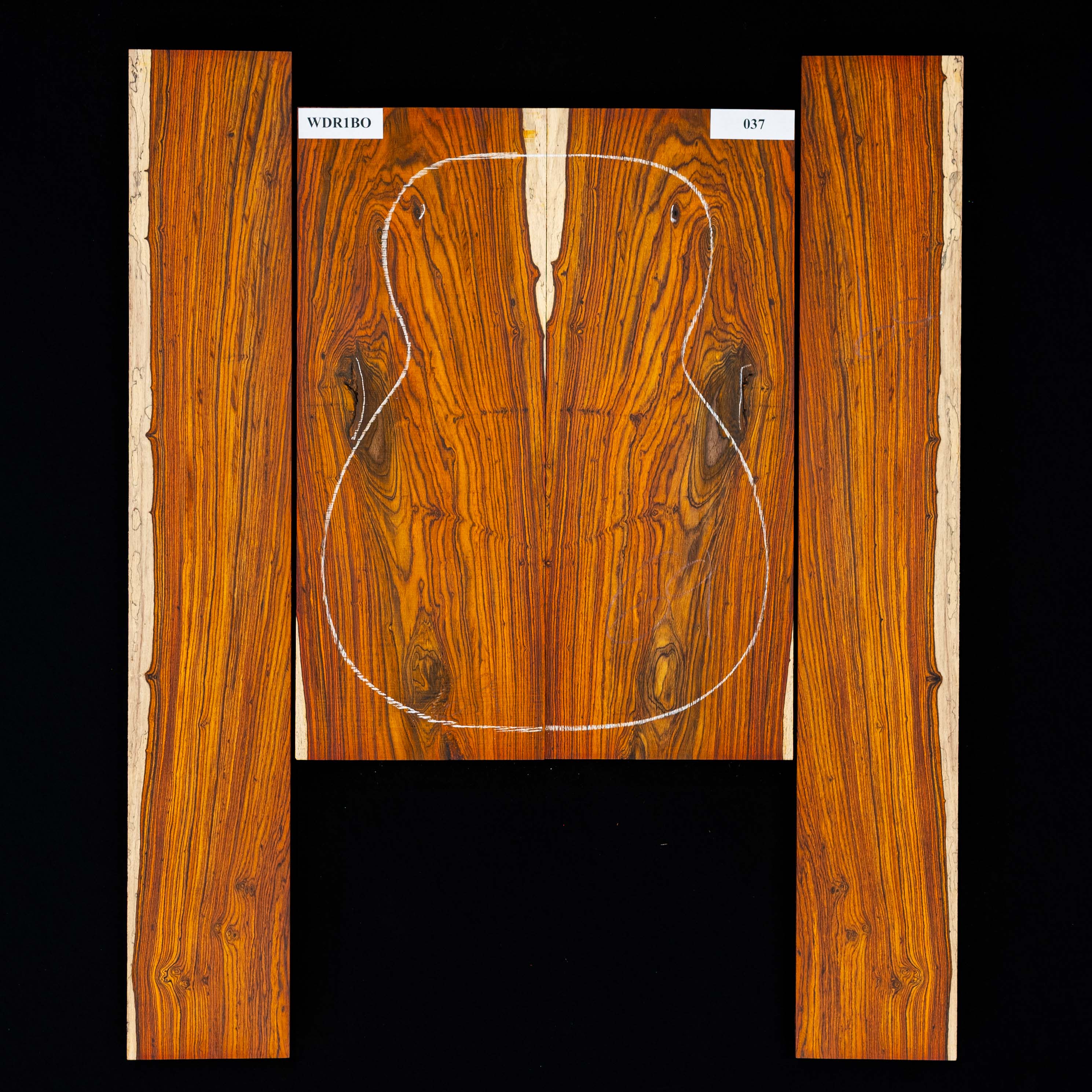 Set de Fondo y Aros de Cocobolo - 037 Set de Fondo y Aros de Cocobolo - 037