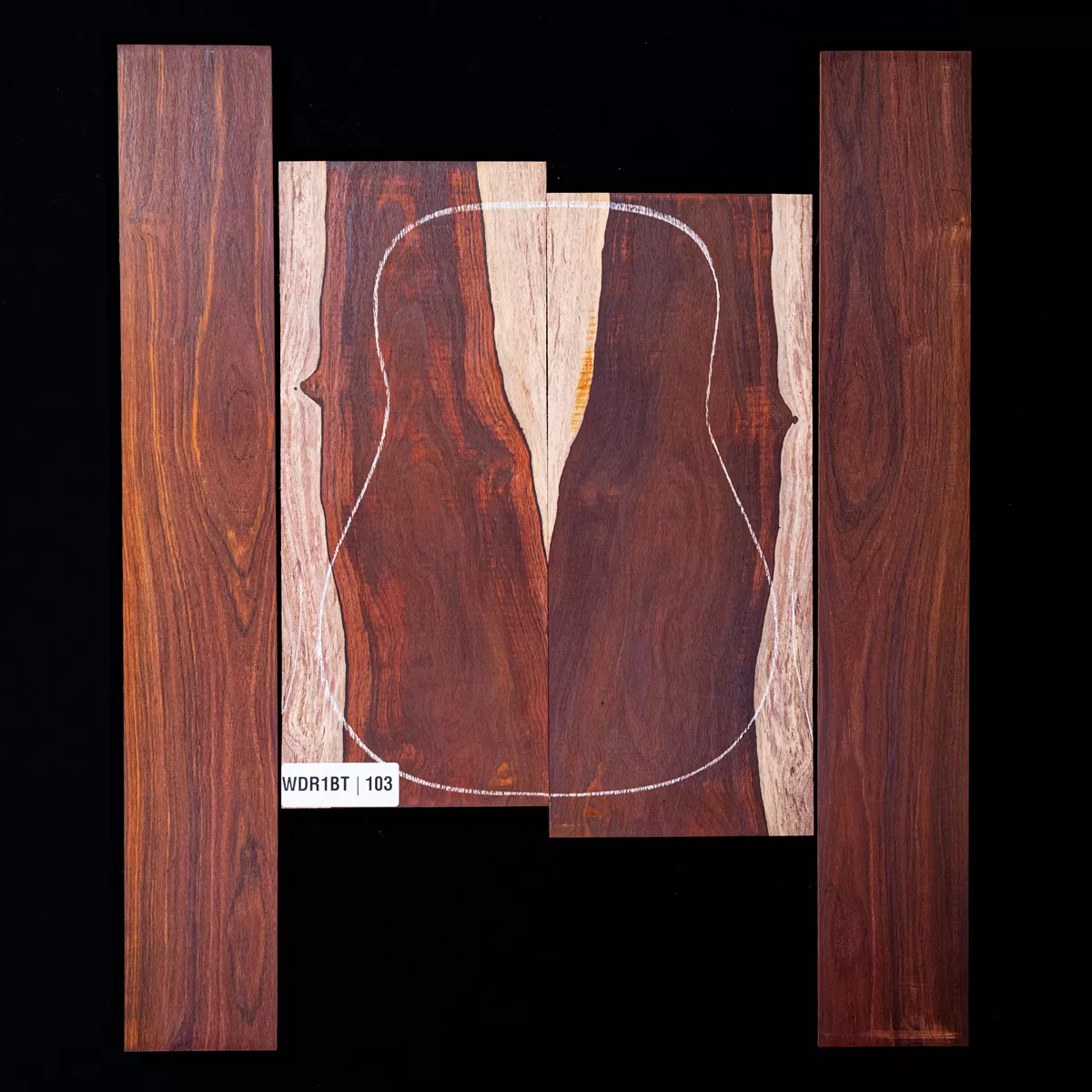 Set de Fondo y Aros de Cocobolo - 103 Set de Fondo y Aros de Cocobolo - 103