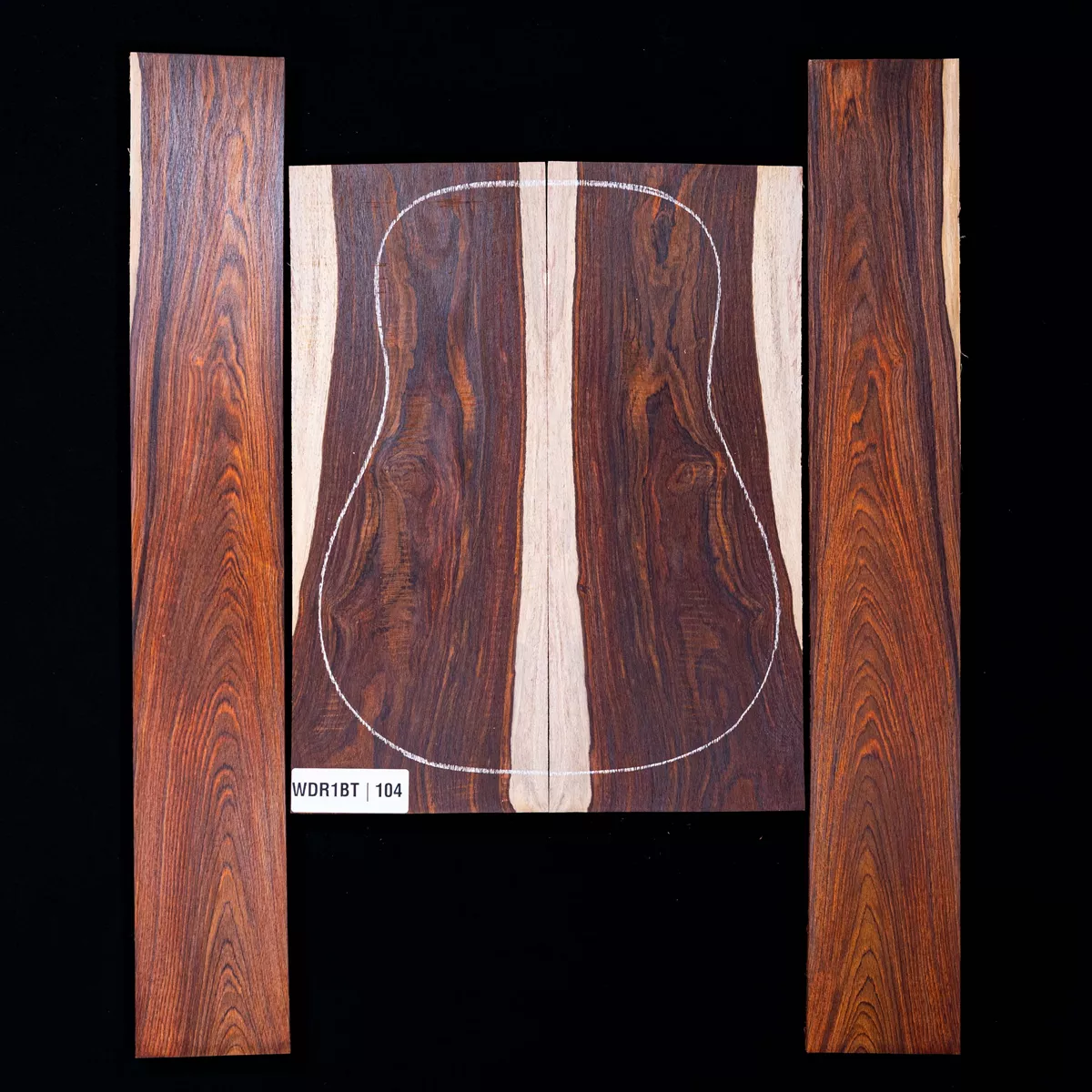 Set de Fondo y Aros de Cocobolo - 104 Set de Fondo y Aros de Cocobolo - 104