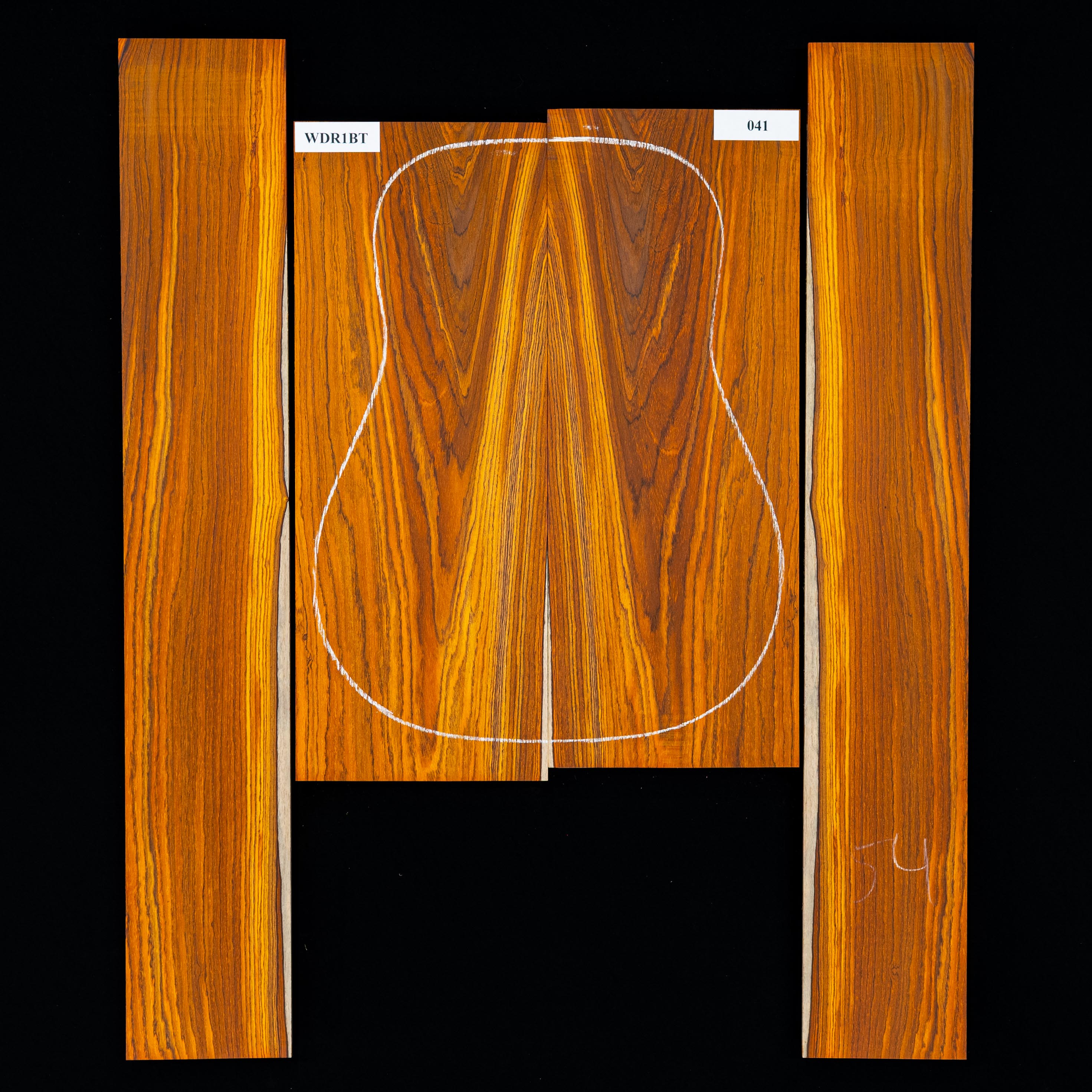 Set de Fondo y Aros de Cocobolo - 041 Set de Fondo y Aros de Cocobolo - 041