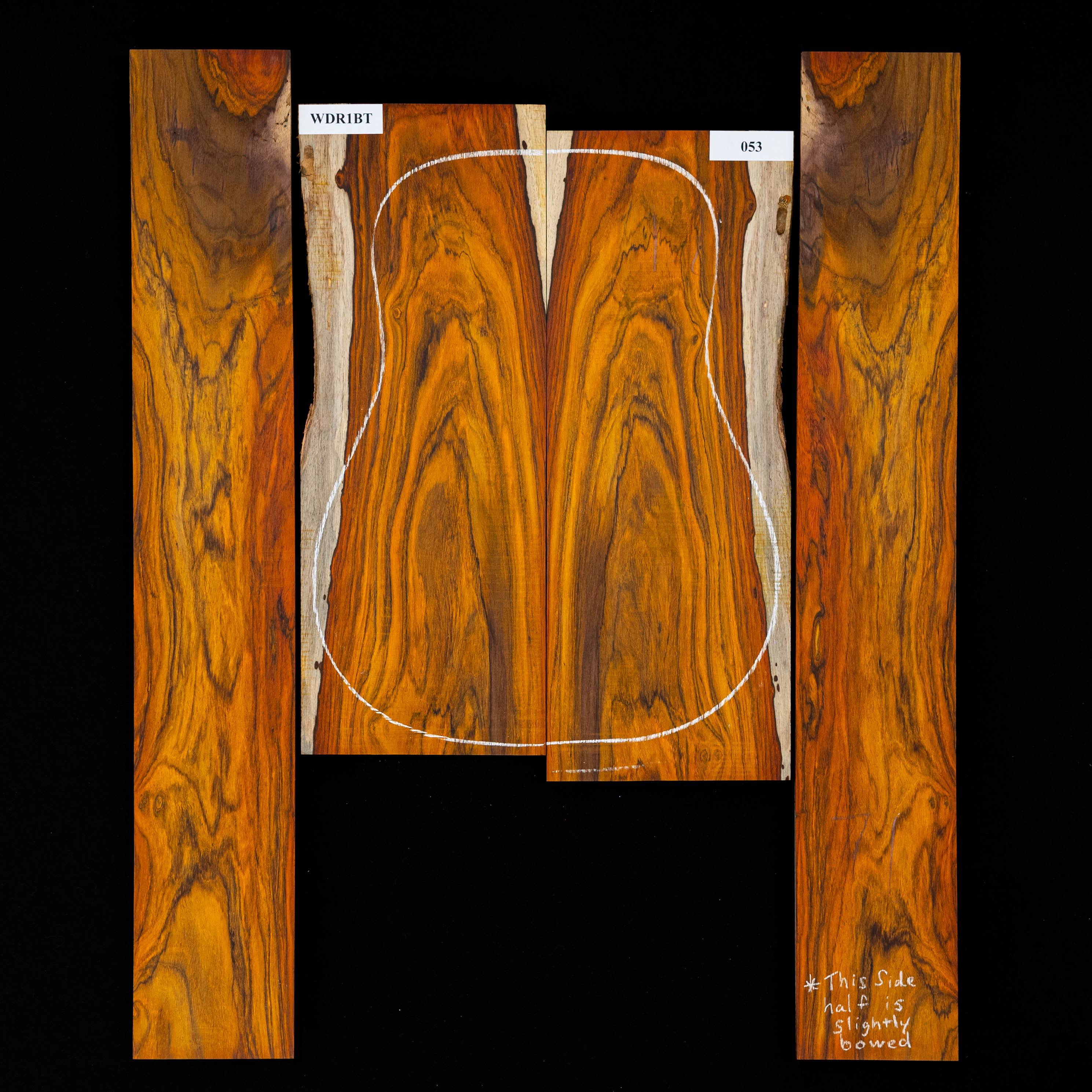Set de Fondo y Aros de Cocobolo - 053 Set de Fondo y Aros de Cocobolo - 053