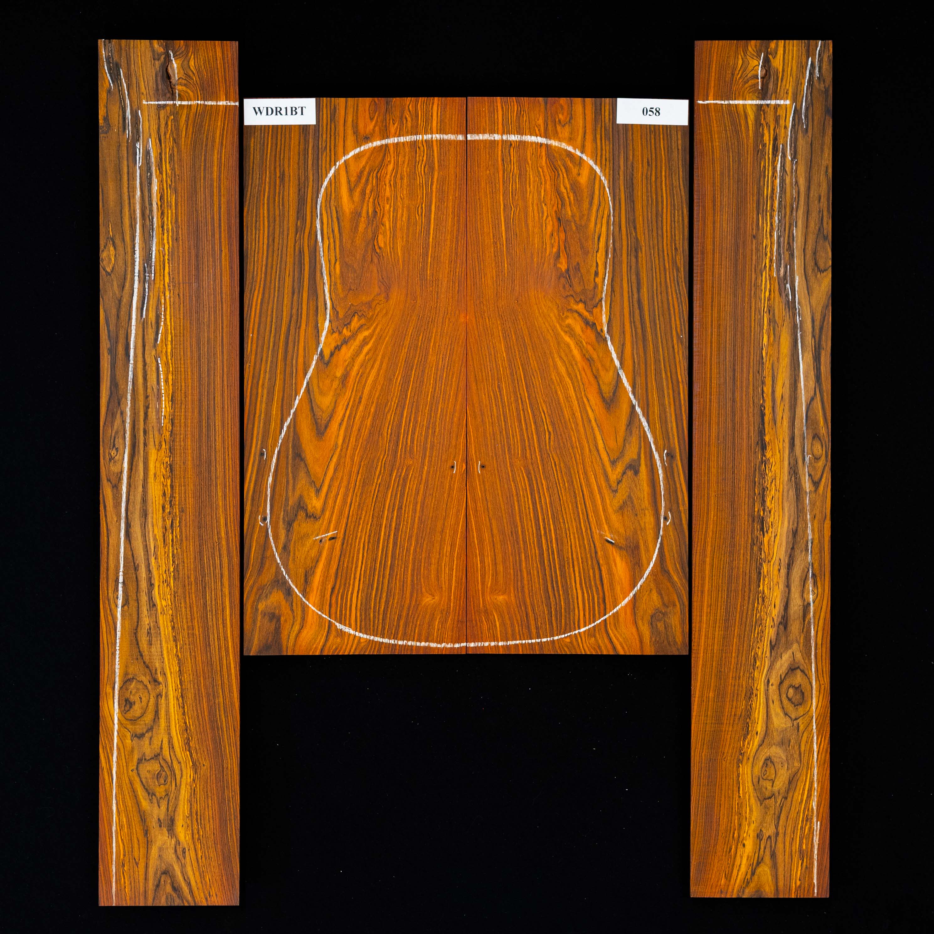 Set de Fondo y Aros de Cocobolo - 058 Set de Fondo y Aros de Cocobolo - 058