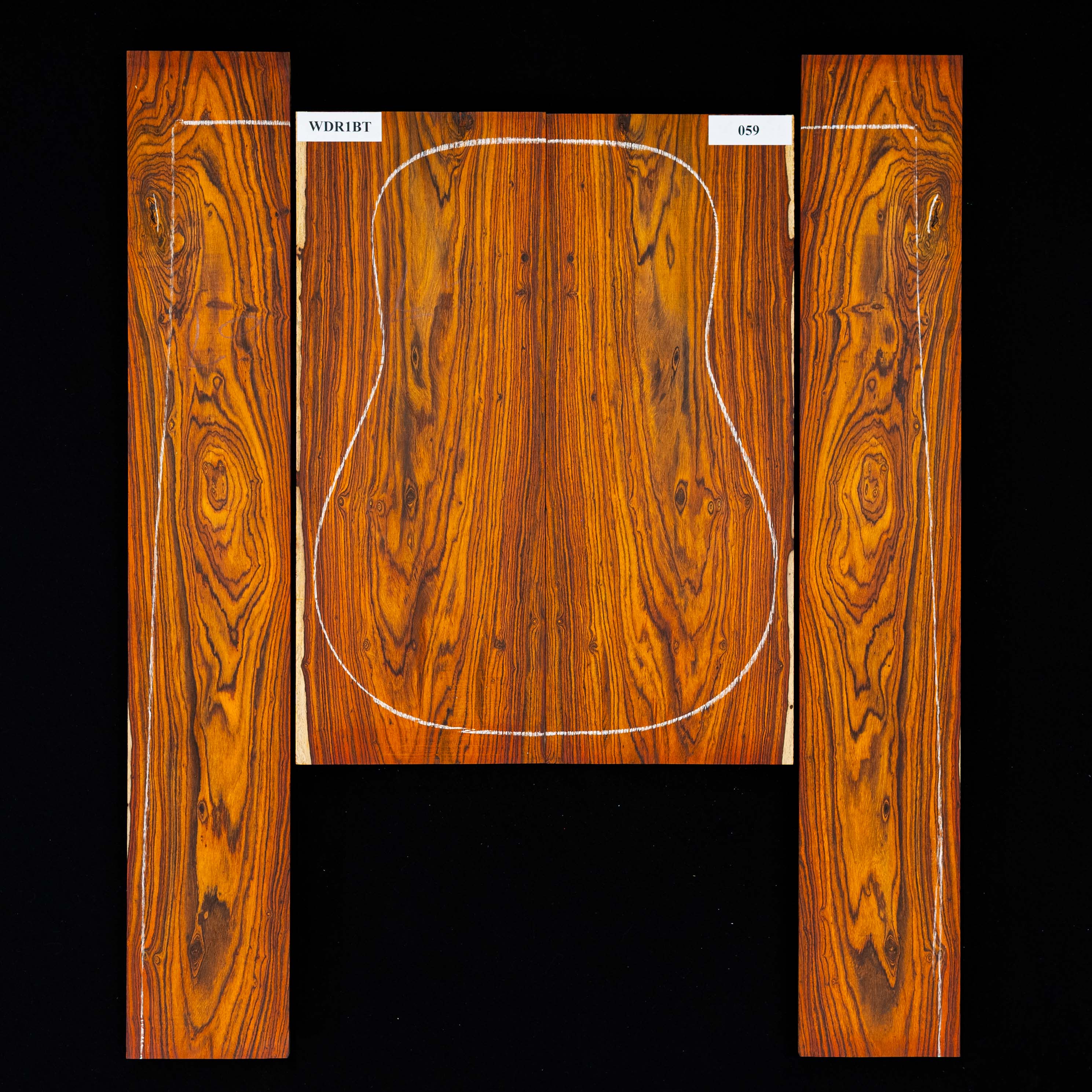 Set de Fondo y Aros de Cocobolo - 059 Set de Fondo y Aros de Cocobolo - 059