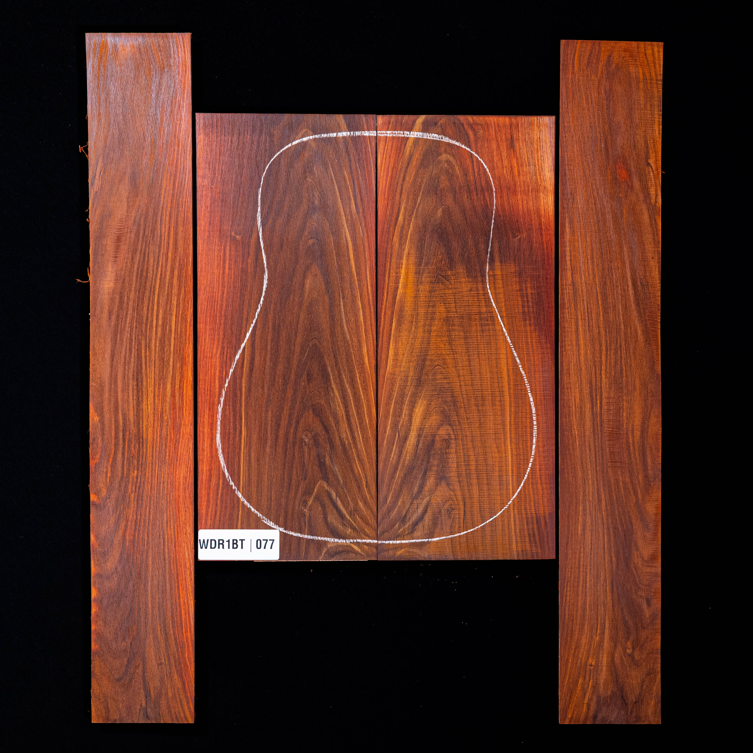 Set de Fondo y Aros de Cocobolo - 077 Set de Fondo y Aros de Cocobolo - 077