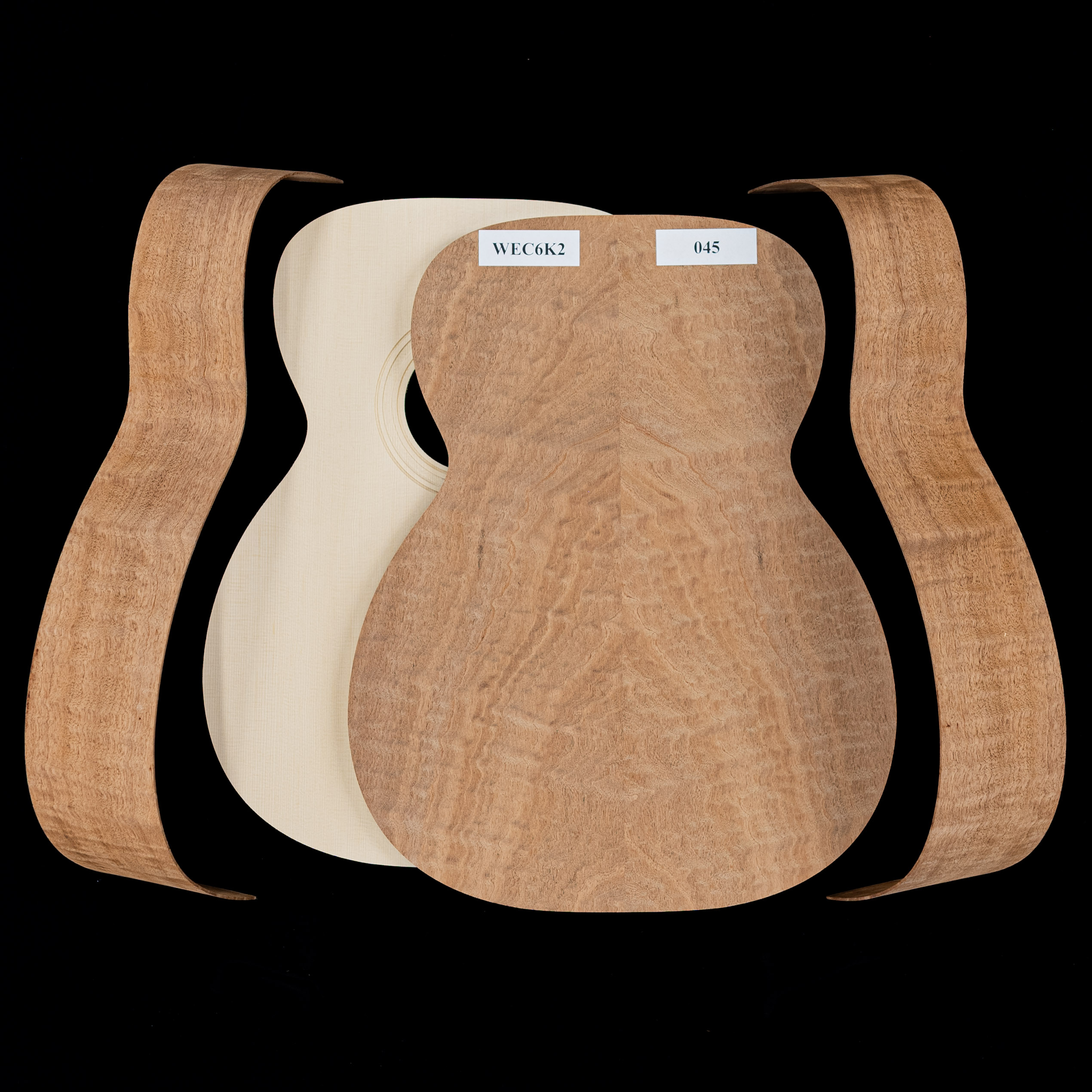 WoodStax Figura OM kit de guitarra Sapele, mástil atornillado - 045 WoodStax Figura OM kit de guitarra Sapele, mástil atornillado - 045