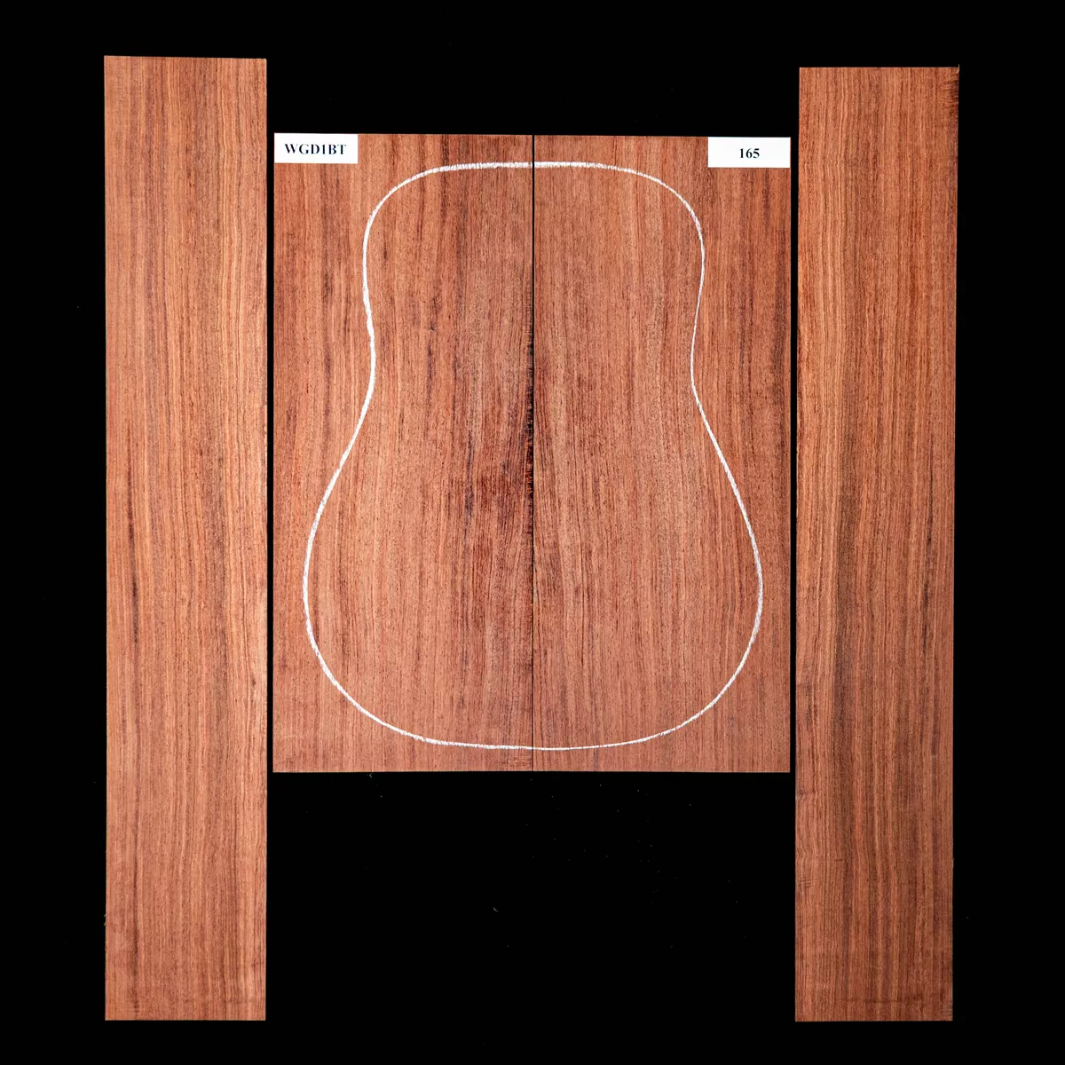 Set de Fondo y Aros de Bubinga - 165 Set de Fondo y Aros de Bubinga - 165