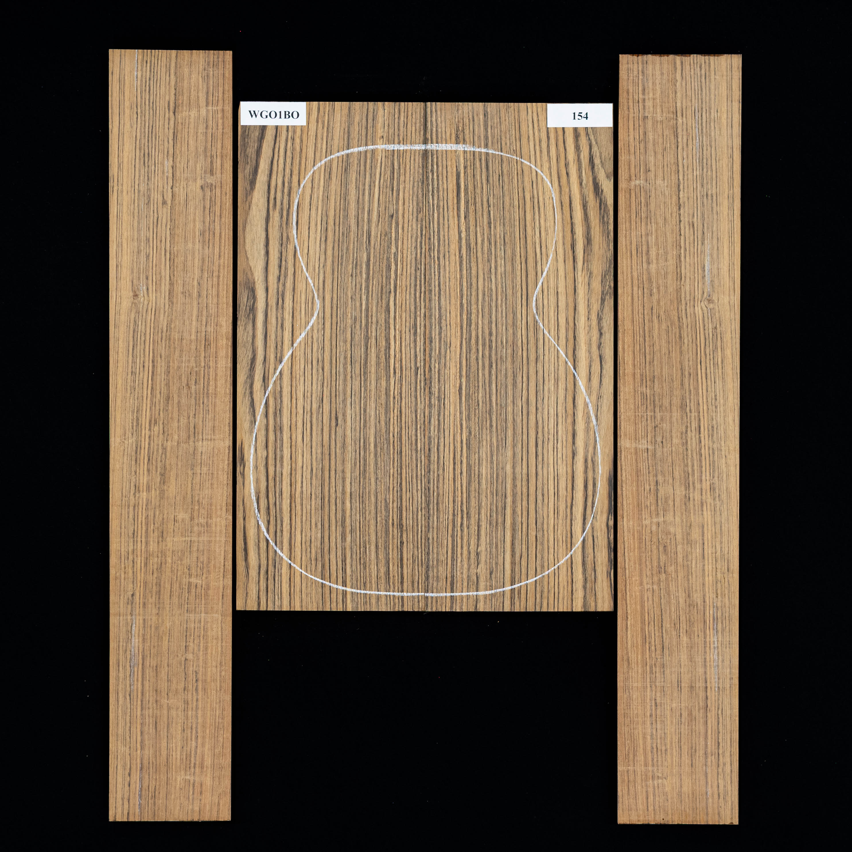 Conjunto de fondo y aros de Ovangkol - 154 Conjunto de fondo y aros de Ovangkol - 154