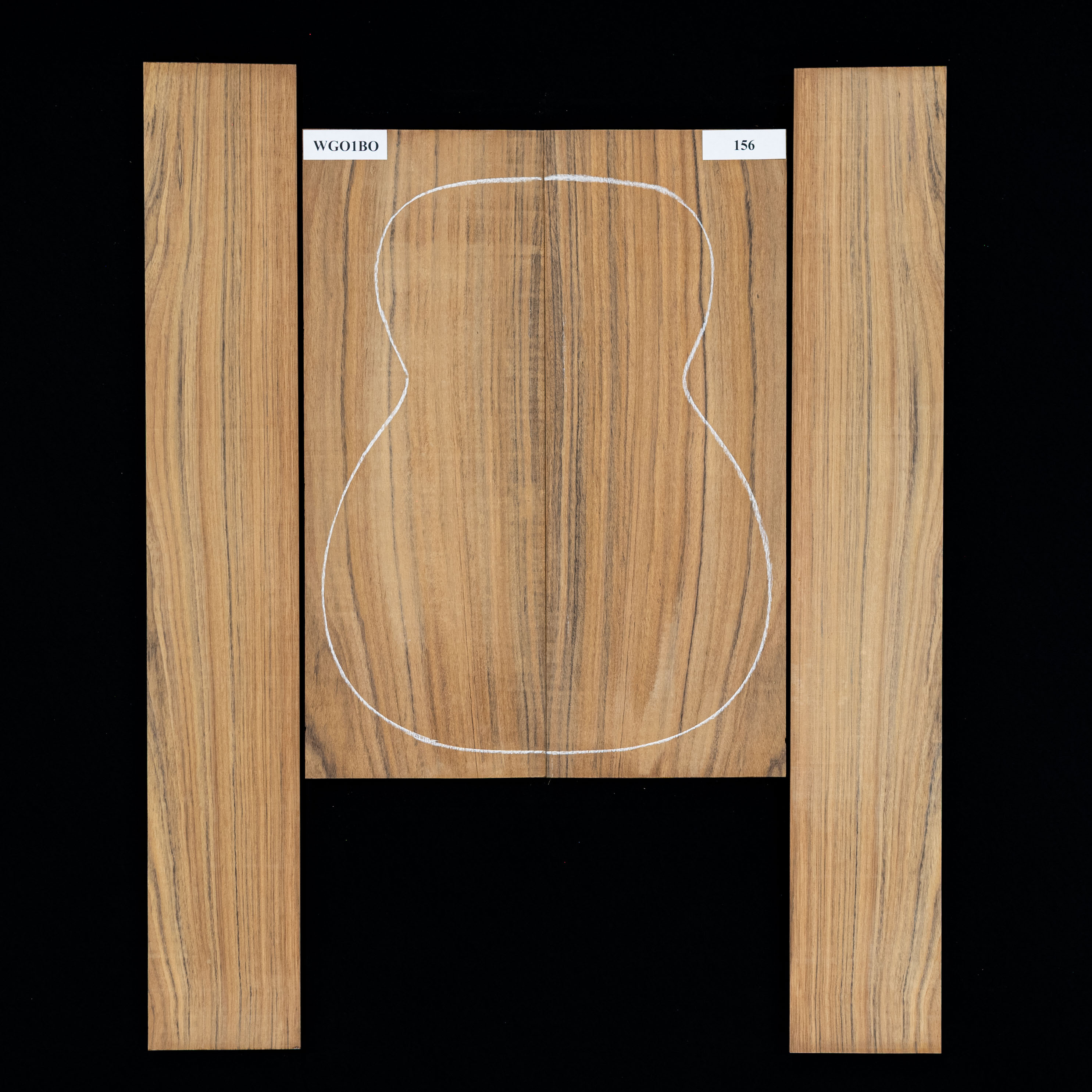 Conjunto de fondo y aros de Ovangkol - 156 Conjunto de fondo y aros de Ovangkol - 156