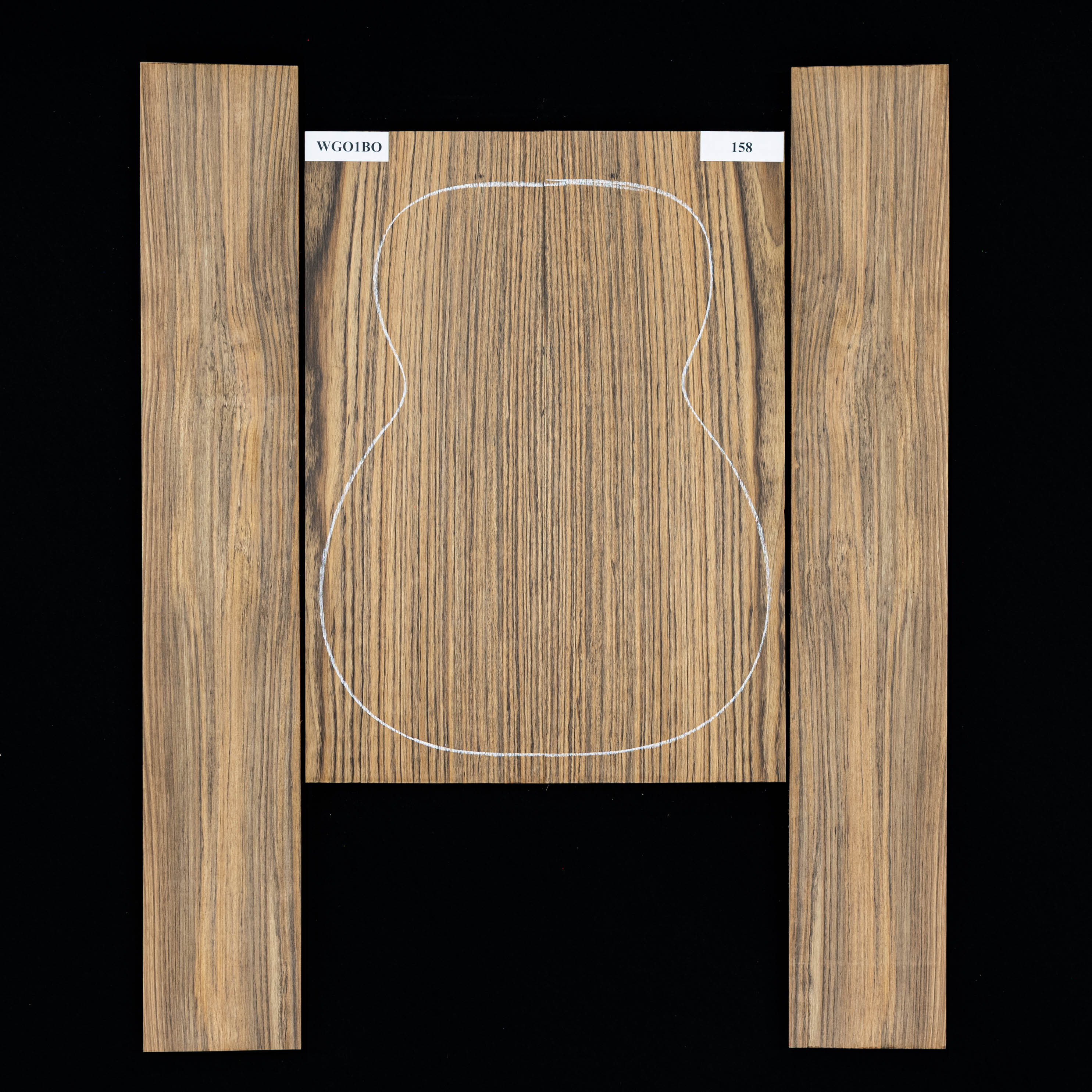 Conjunto de fondo y aros de Ovangkol - 158 Conjunto de fondo y aros de Ovangkol - 158