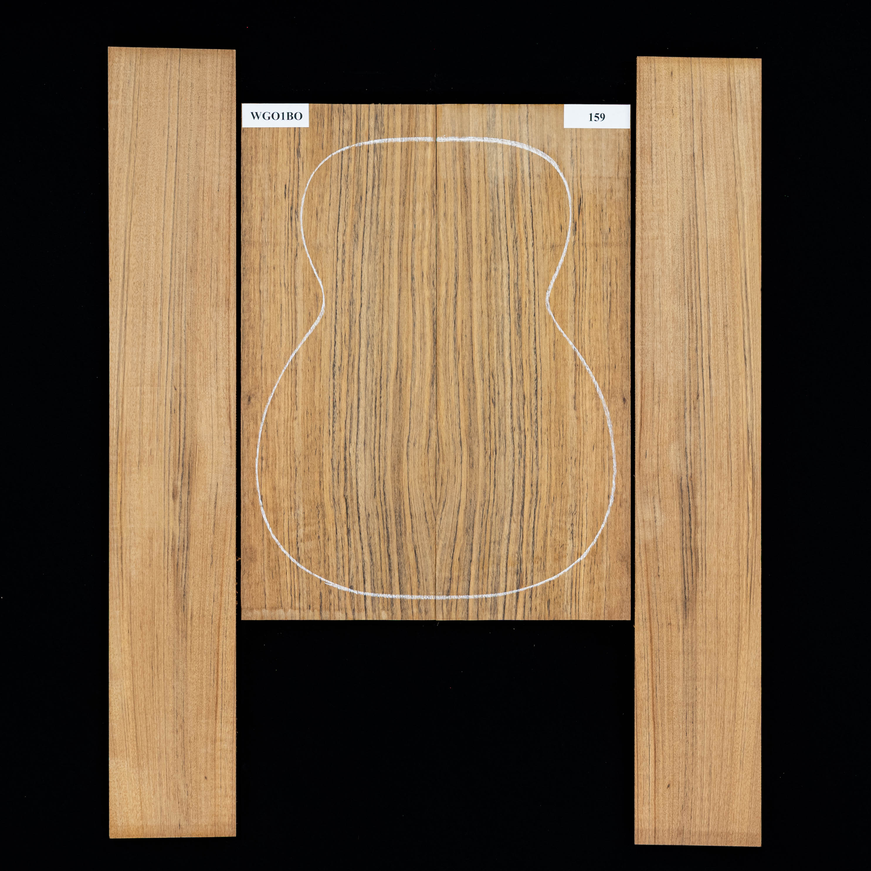 Conjunto de fondo y aros de Ovangkol - 159 Conjunto de fondo y aros de Ovangkol - 159