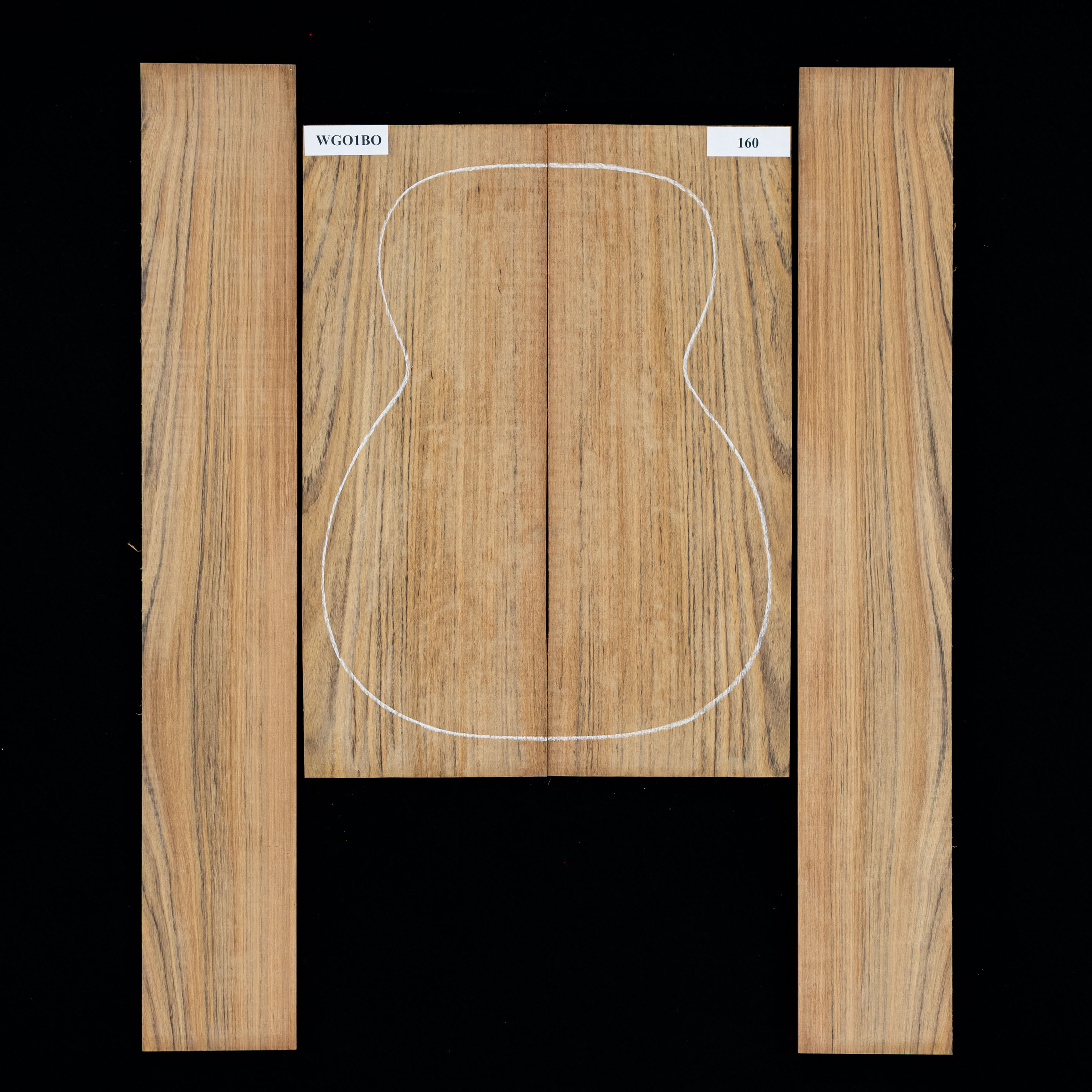 Conjunto de fondo y aros de Ovangkol - 160 Conjunto de fondo y aros de Ovangkol - 160