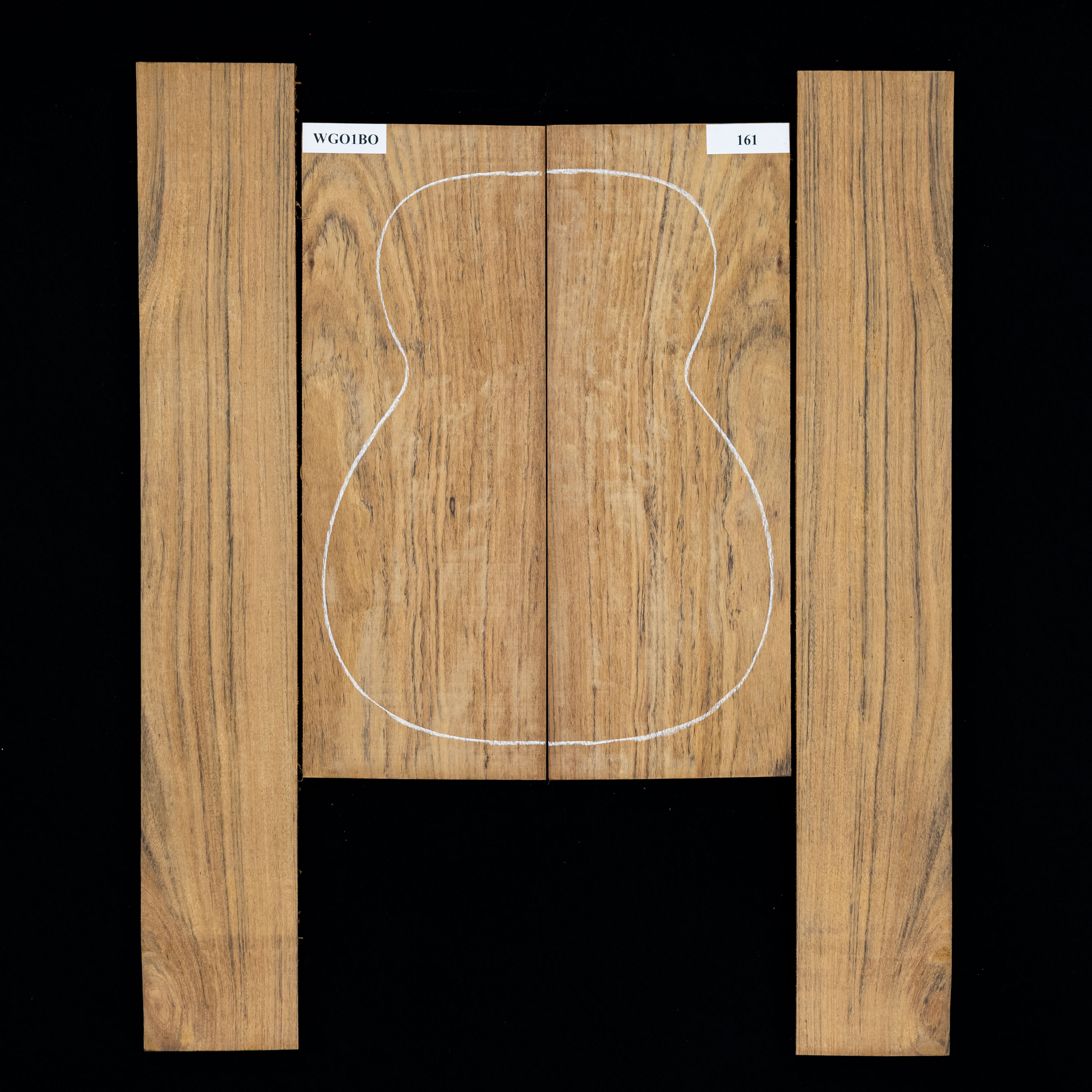 Conjunto de fondo y aros de Ovangkol - 161 Conjunto de fondo y aros de Ovangkol - 161