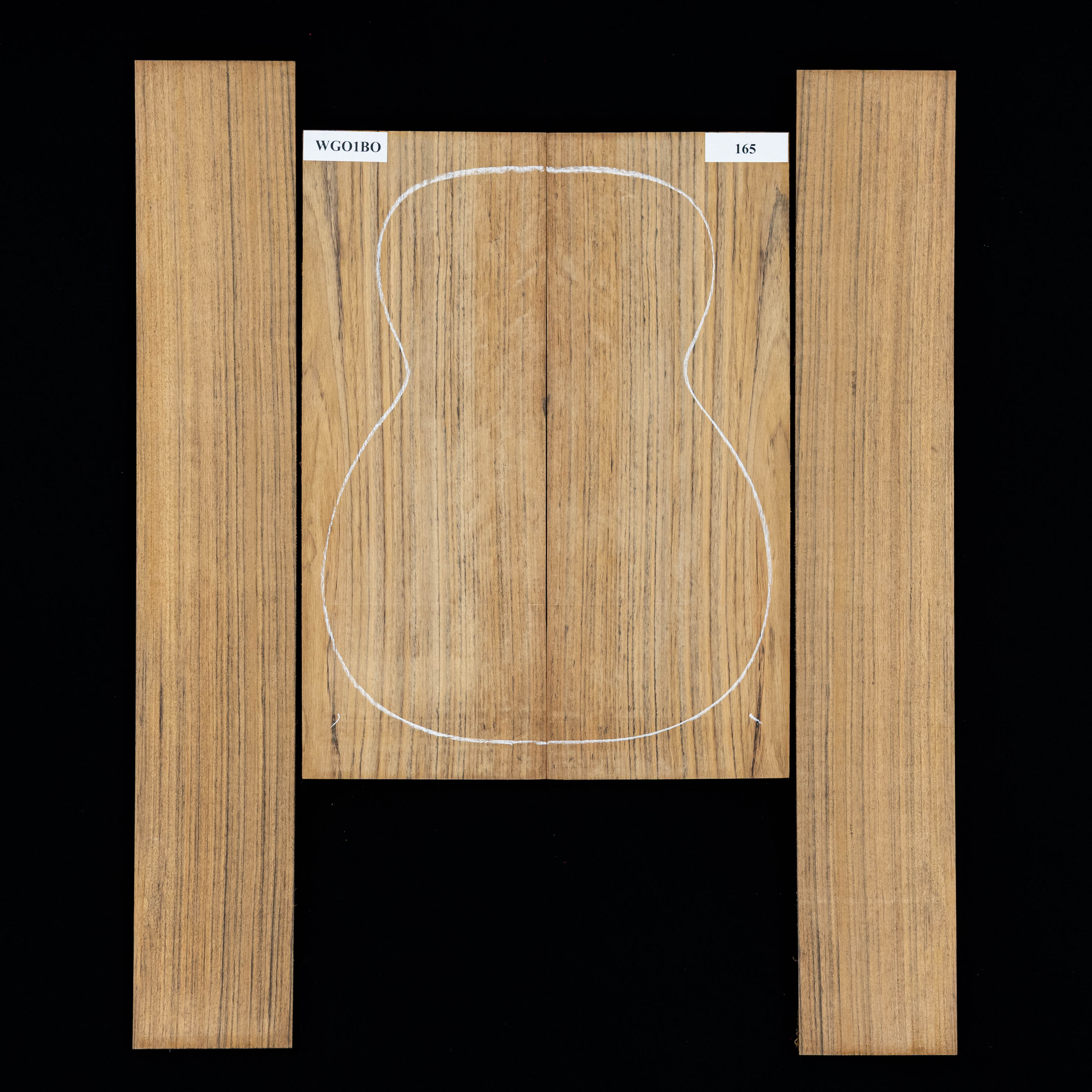 Conjunto de fondo y aros de Ovangkol - 165 Conjunto de fondo y aros de Ovangkol - 165