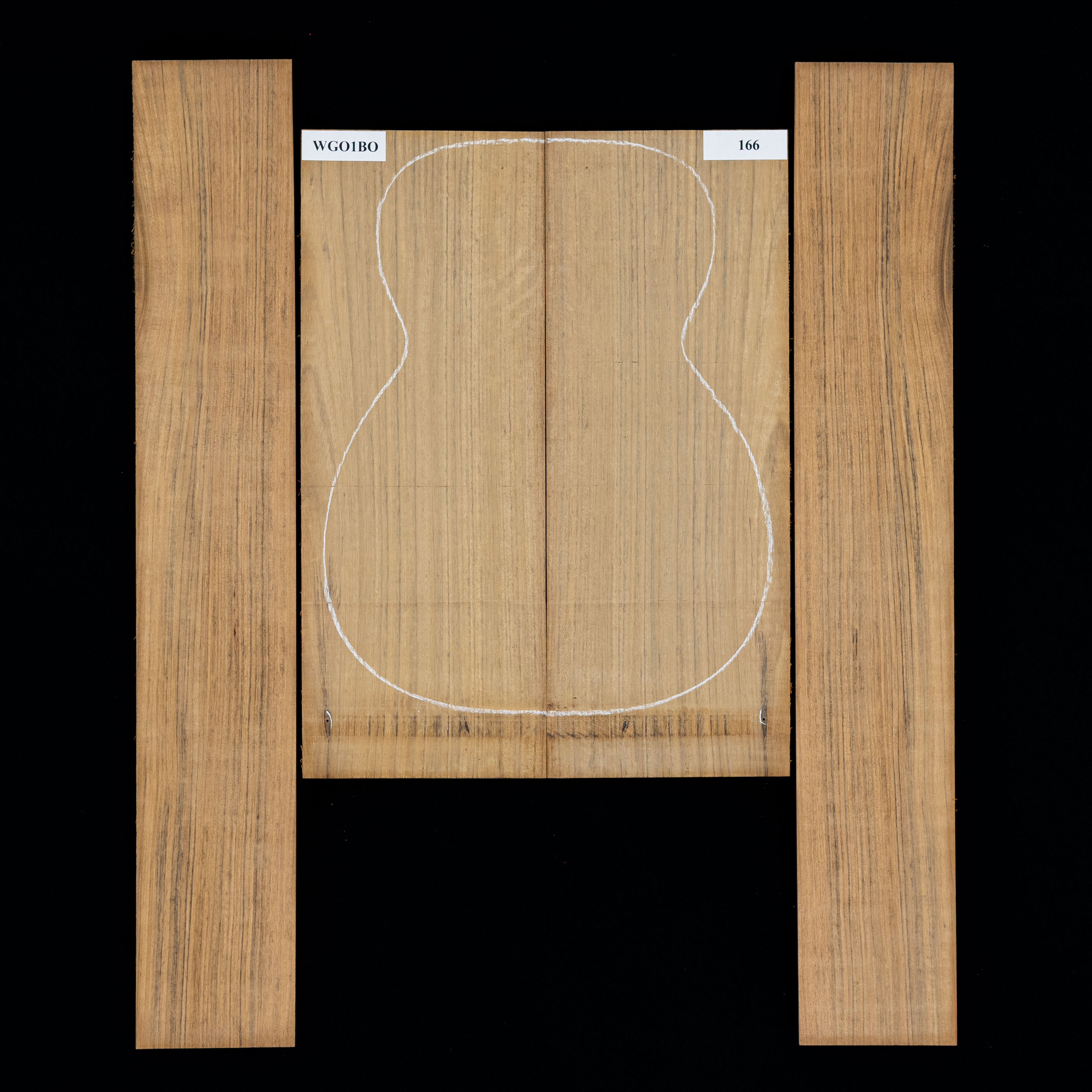 Conjunto de fondo y aros de Ovangkol - 166 Conjunto de fondo y aros de Ovangkol - 166