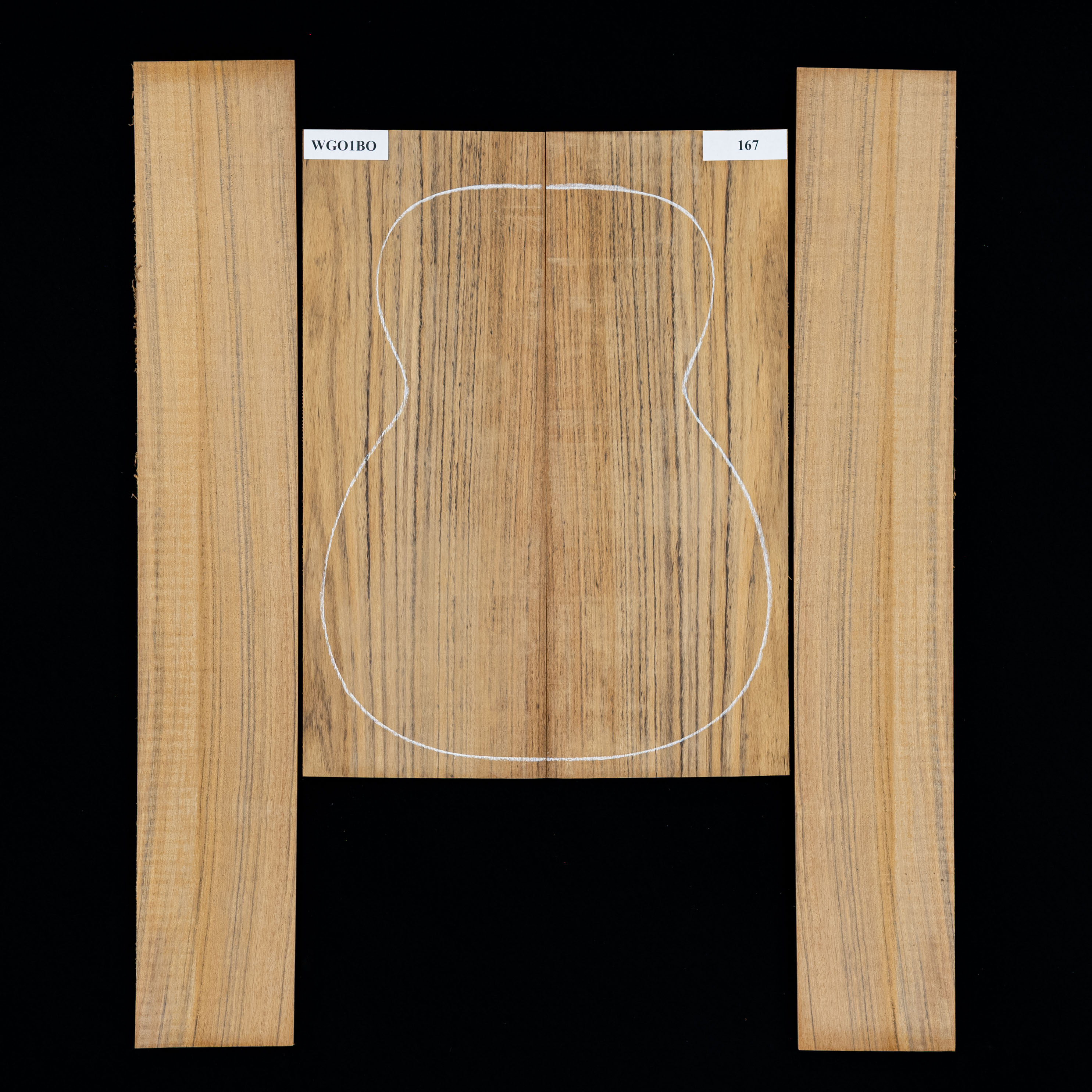 Conjunto de fondo y aros de Ovangkol - 167 Conjunto de fondo y aros de Ovangkol - 167