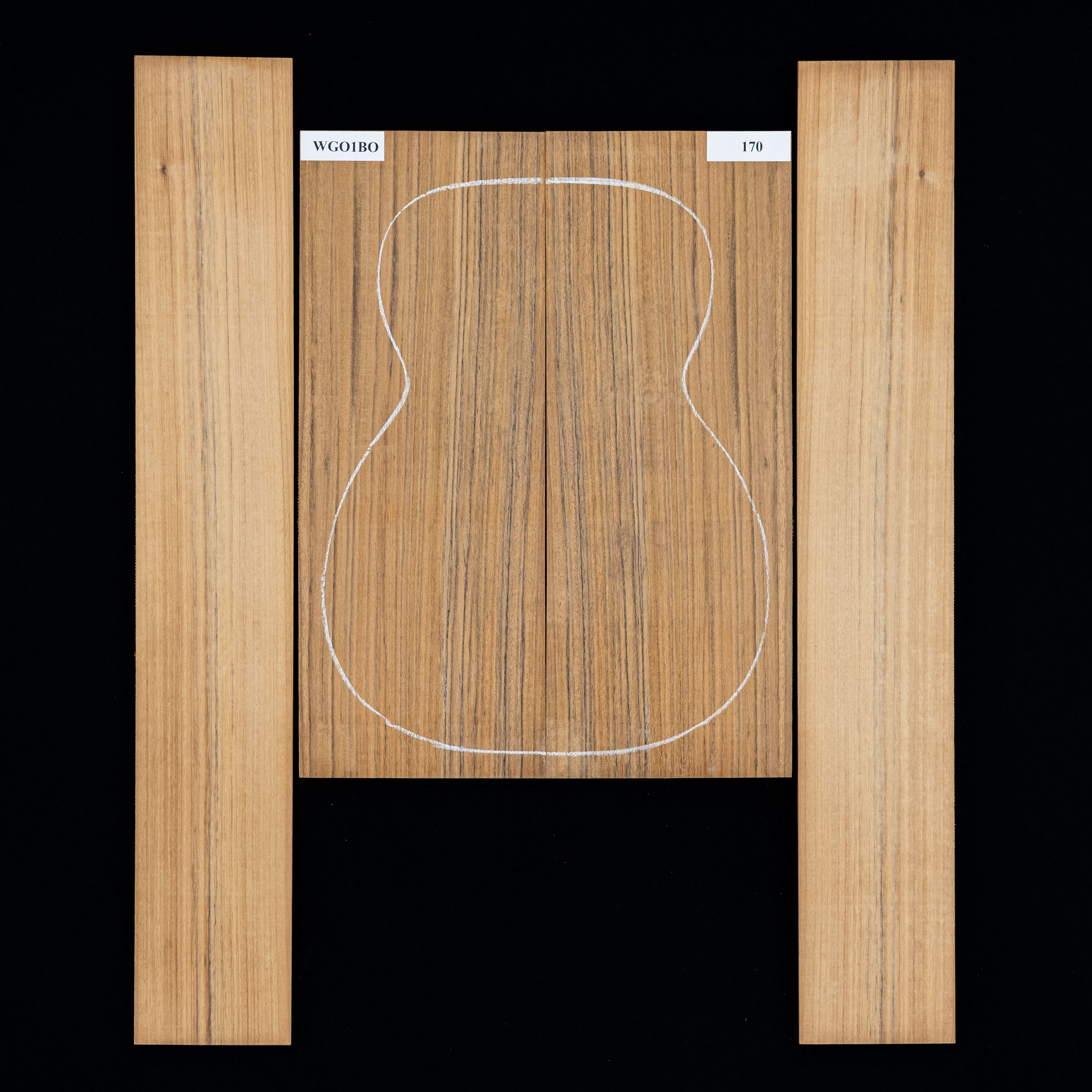 Conjunto de fondo y aros de Ovangkol - 170 Conjunto de fondo y aros de Ovangkol - 170