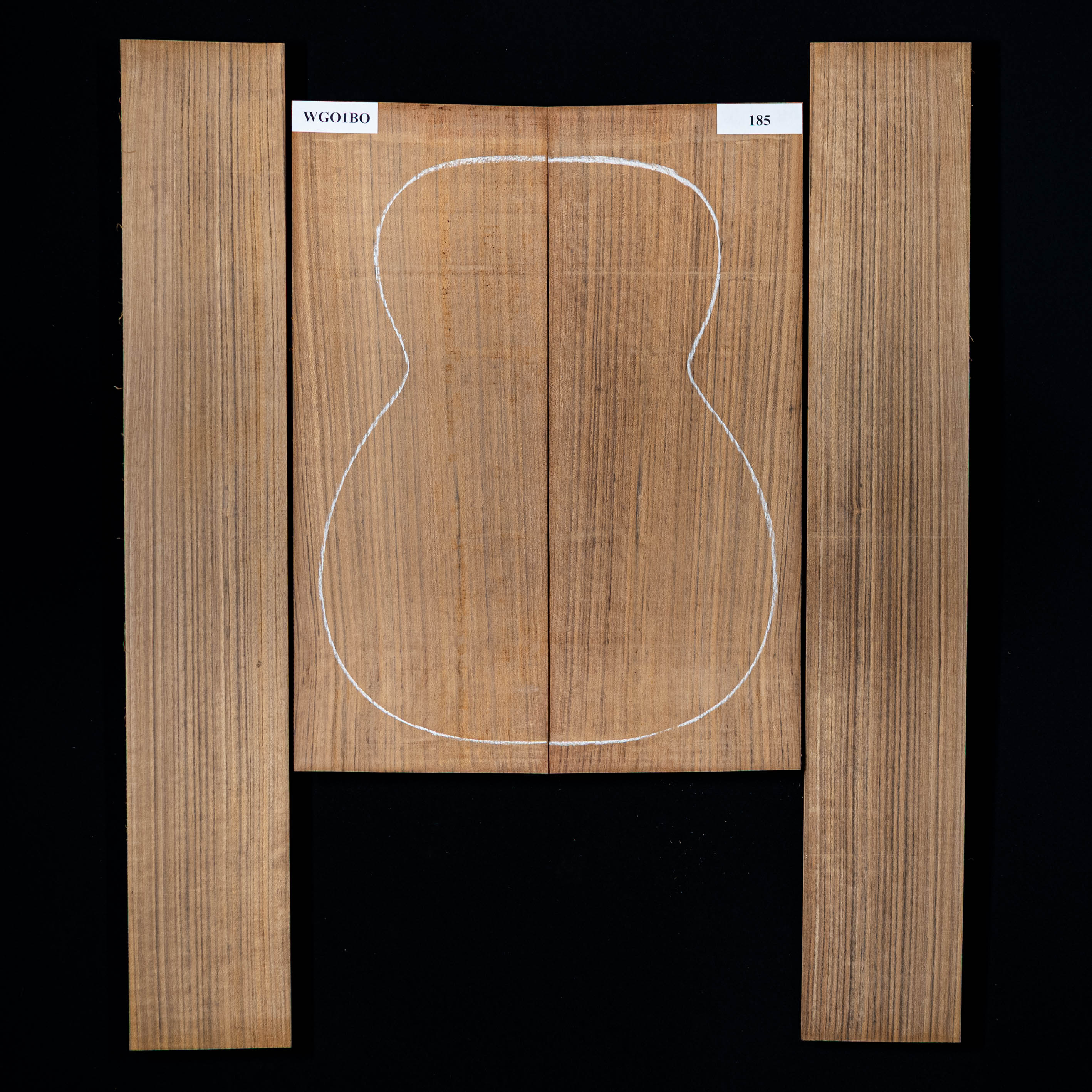 Conjunto de fondo y aros de Ovangkol - 185 Conjunto de fondo y aros de Ovangkol - 185