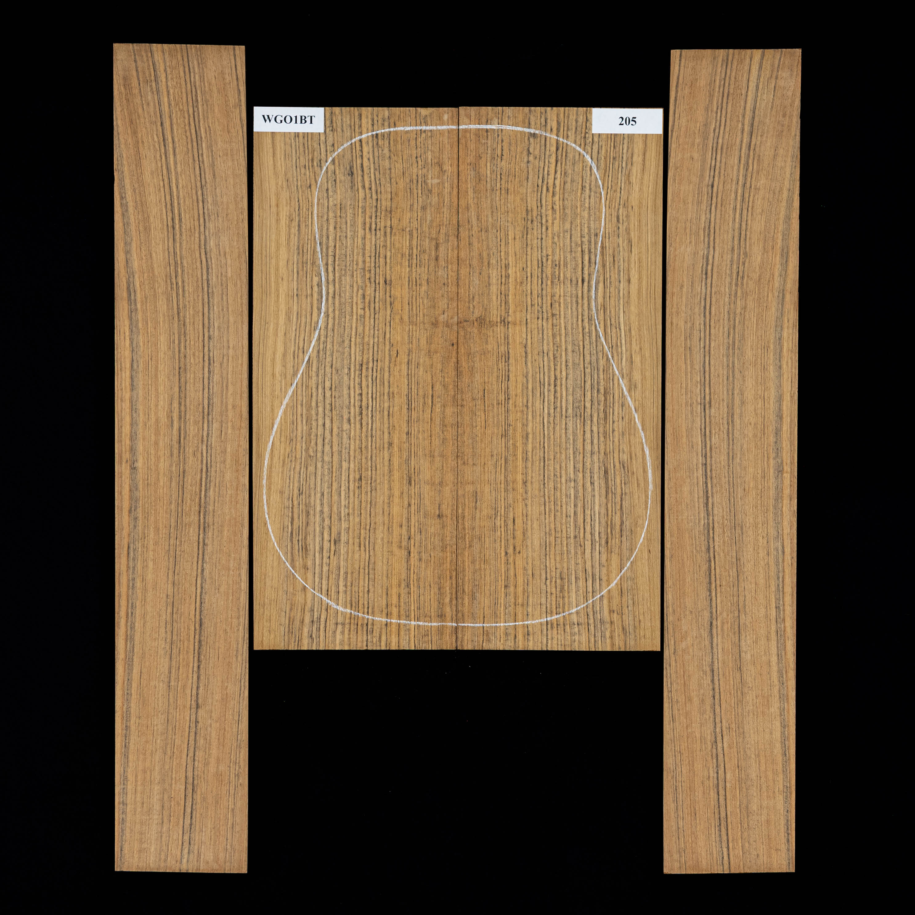 Conjunto de fondo y aros de Ovangkol - 205 Conjunto de fondo y aros de Ovangkol - 205