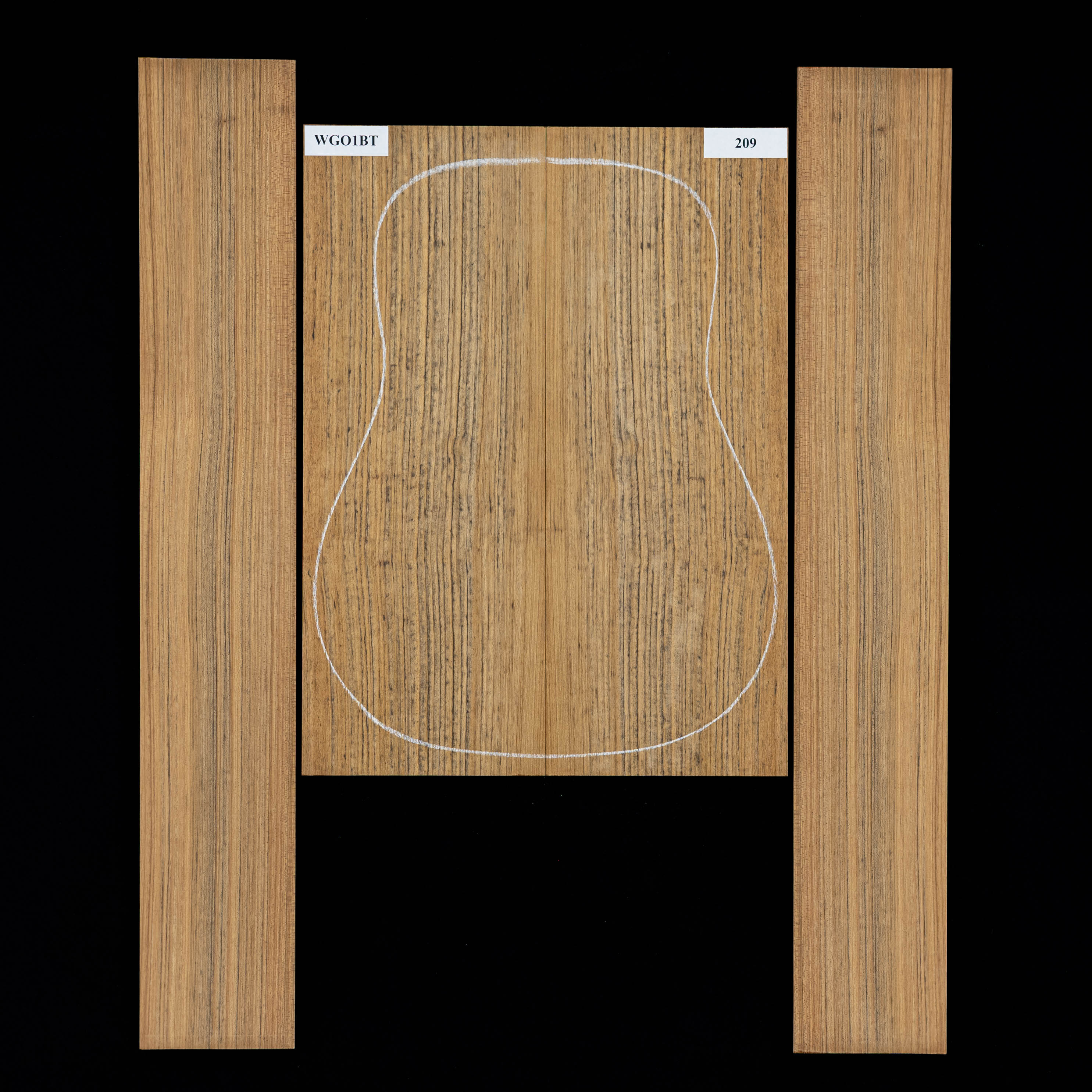 Conjunto de fondo y aros de Ovangkol - 209 Conjunto de fondo y aros de Ovangkol - 209