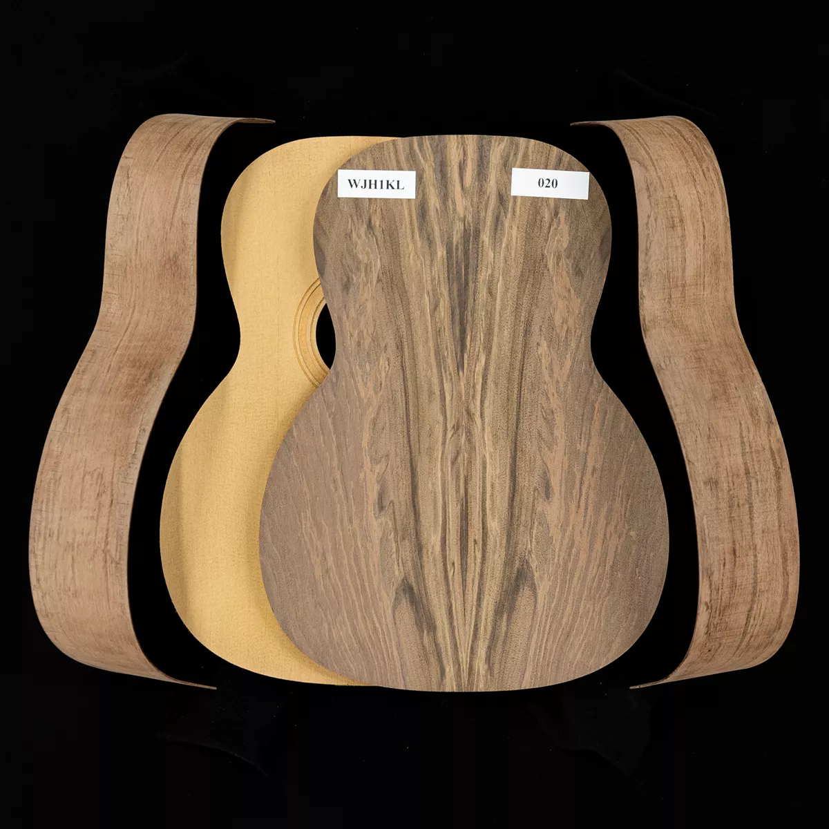 WoodStax Claro - Kit de kit de guitarra Triple-O de nogal, mástil atornillable - 020 WoodStax Claro - Kit de kit de guitarra Triple-O de nogal, mástil atornillable - 020