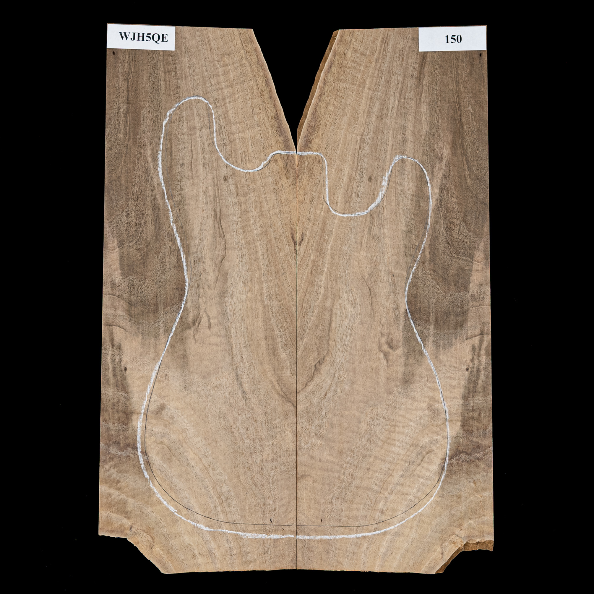 Parte superior laminada de nogal Flame Claro - 150 Parte superior laminada de nogal Flame Claro - 150