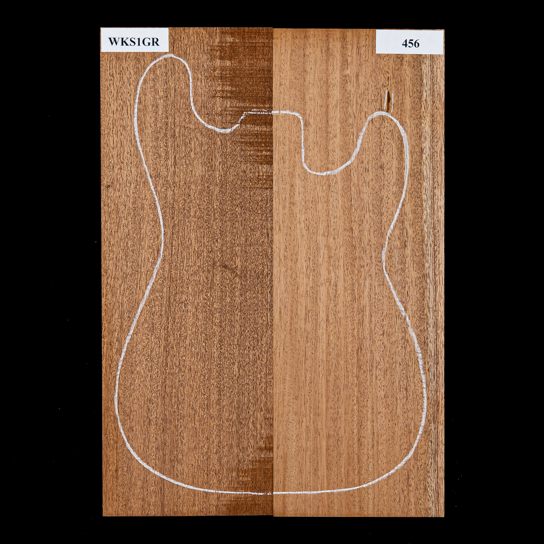 Cuerpo en bruto de caoba africana, 2 piezas (9,7 lb) - 456 Cuerpo en bruto de caoba africana, 2 piezas (9,7 lb) - 456