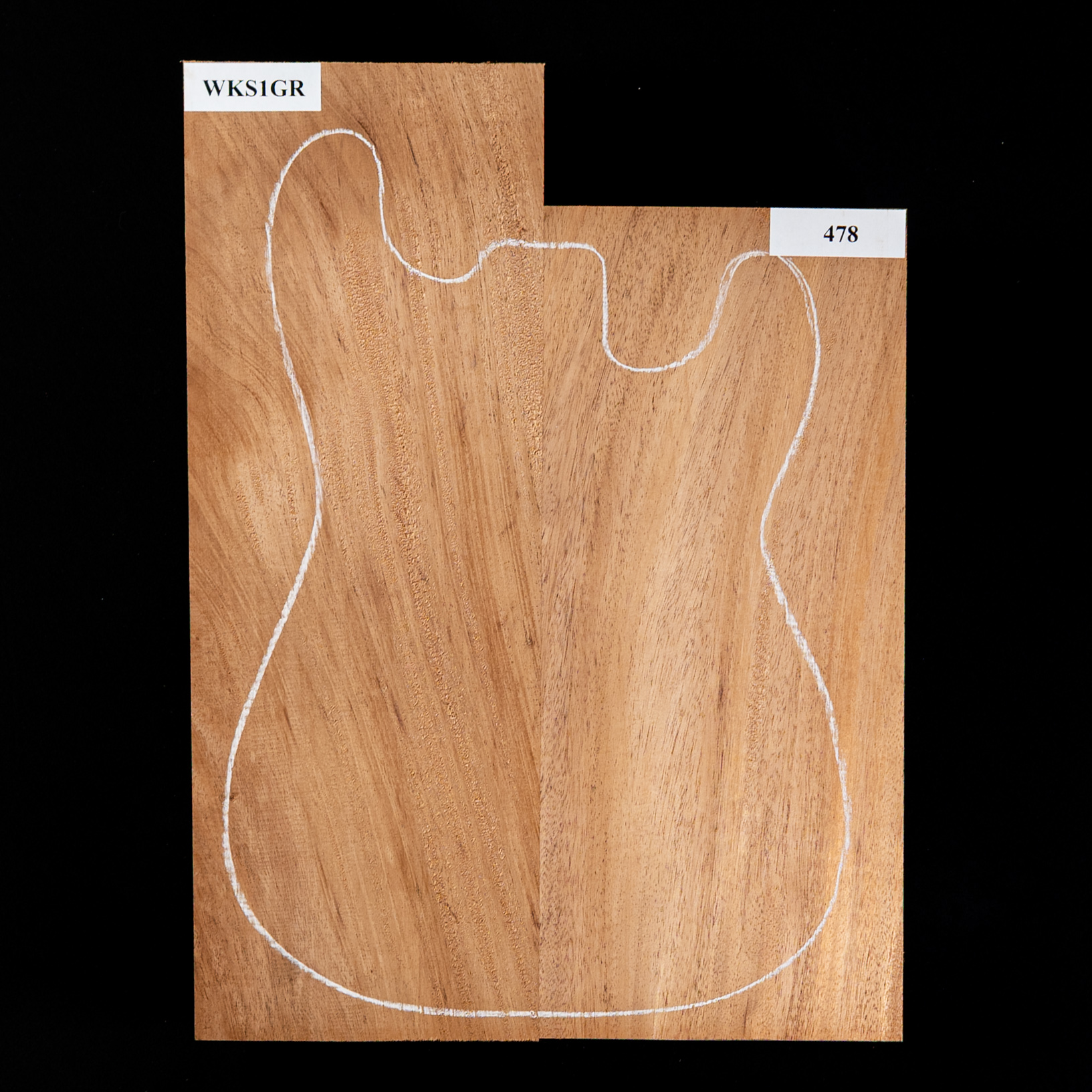 Cuerpo en bruto de caoba africana, 2 piezas (10,4 lb) - 478 Cuerpo en bruto de caoba africana, 2 piezas (10,4 lb) - 478