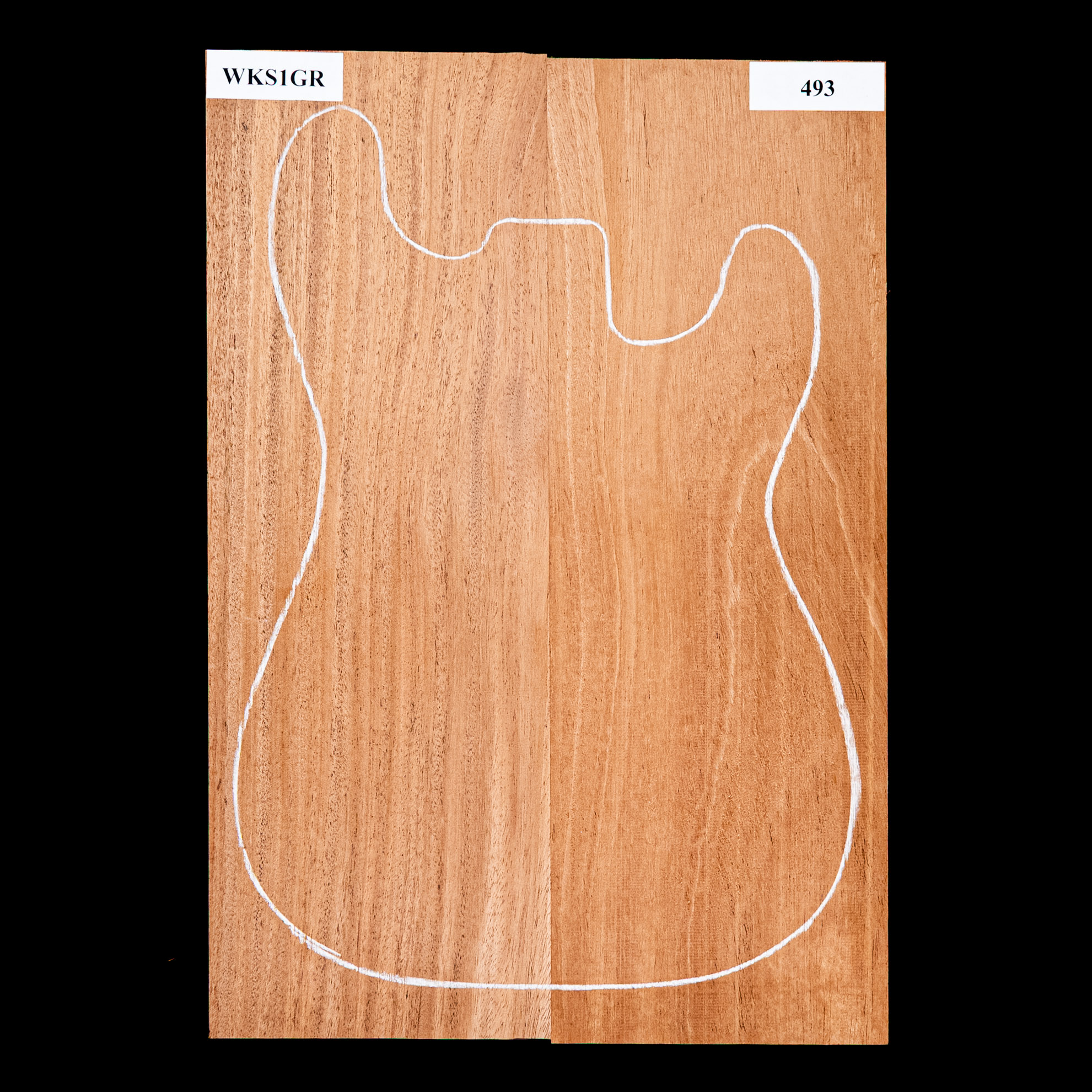 Cuerpo en bruto de caoba africana, 2 piezas (9,4 lb) - 493 Cuerpo en bruto de caoba africana, 2 piezas (9,4 lb) - 493