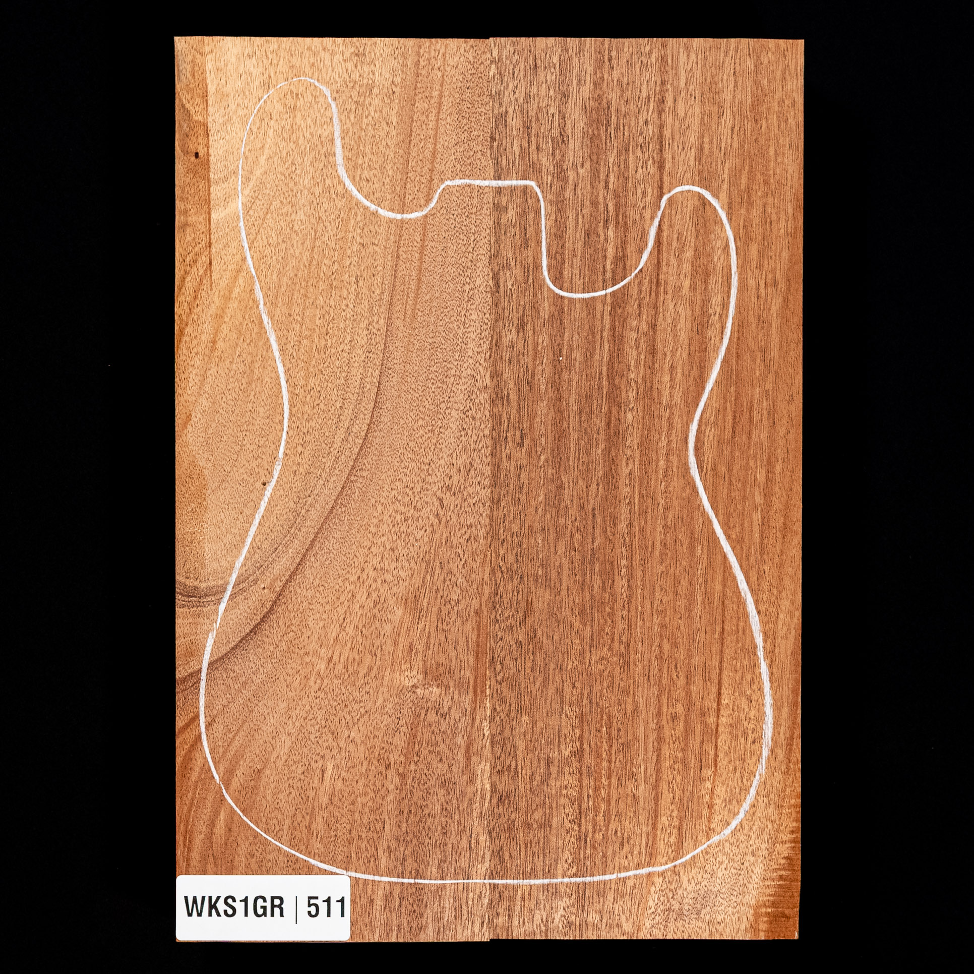 Cuerpo en bruto de caoba africana, 2 piezas (10,1 lb) - 511