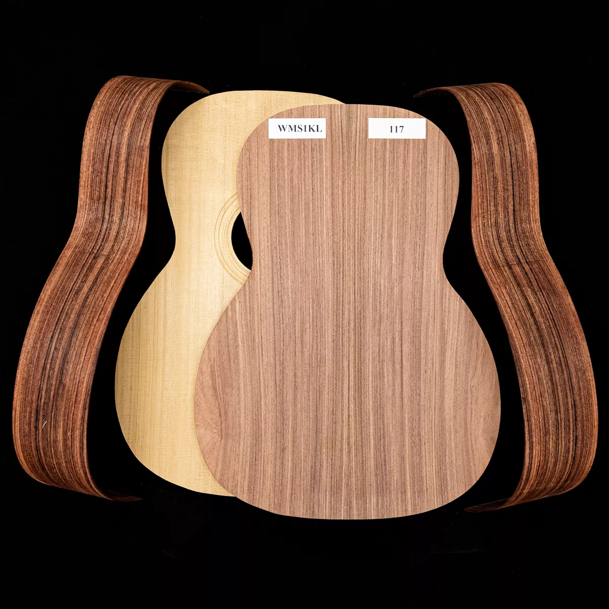 Kit de guitarra Triple-O de Pau Ferro WoodStax con mástil atornillado - 117 Kit de guitarra Triple-O de Pau Ferro WoodStax con mástil atornillado - 117