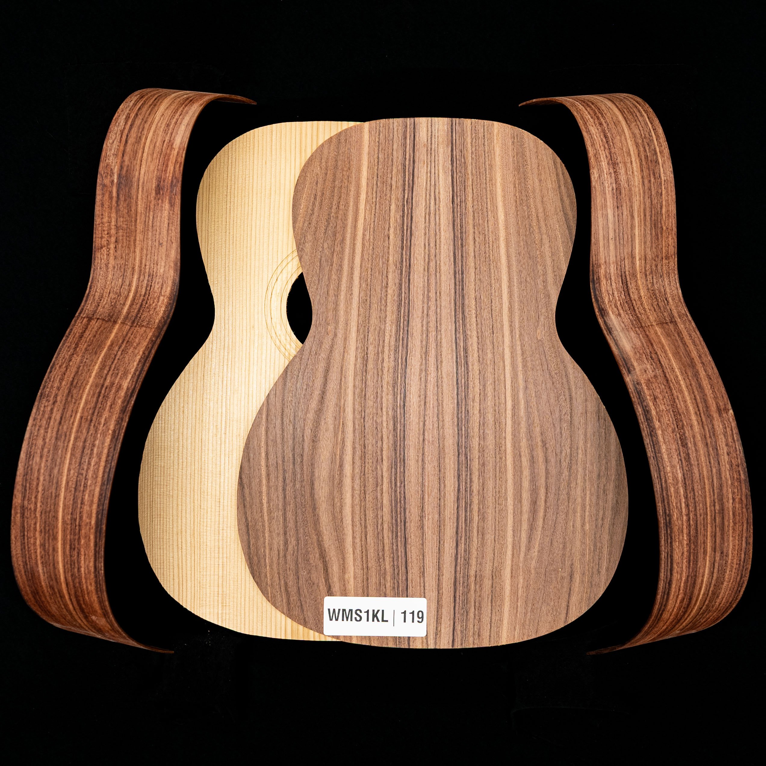 Kit de guitarra Triple-O de Pau Ferro WoodStax con mástil atornillado - 119 Kit de guitarra Triple-O de Pau Ferro WoodStax con mástil atornillado - 119