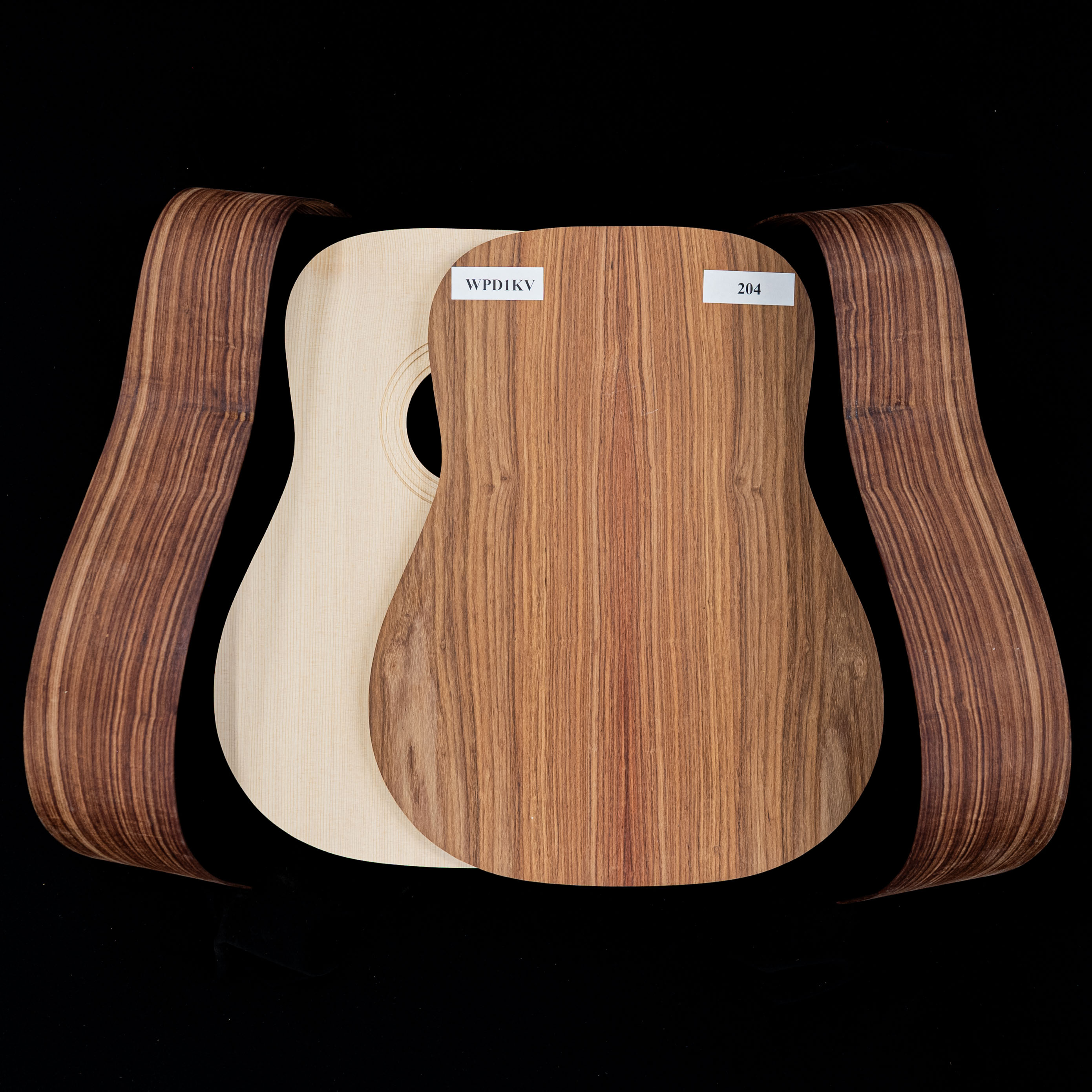 Kit Dreadnought de Granadillo WoodStax con mástil atornillado - 204 Kit Dreadnought de Granadillo WoodStax con mástil atornillado - 204
