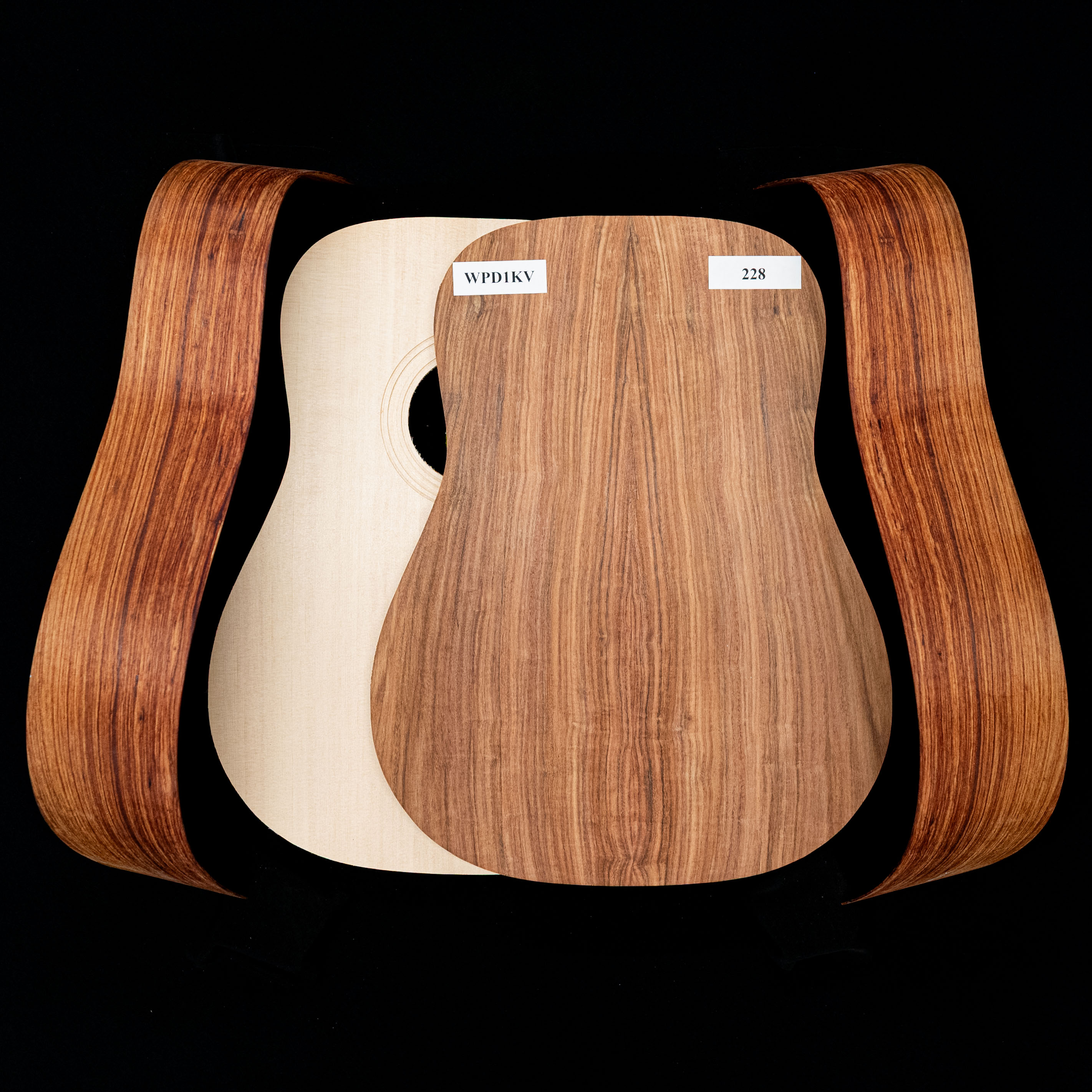 Kit Dreadnought de Granadillo WoodStax con mástil atornillado - 228 Kit Dreadnought de Granadillo WoodStax con mástil atornillado - 228