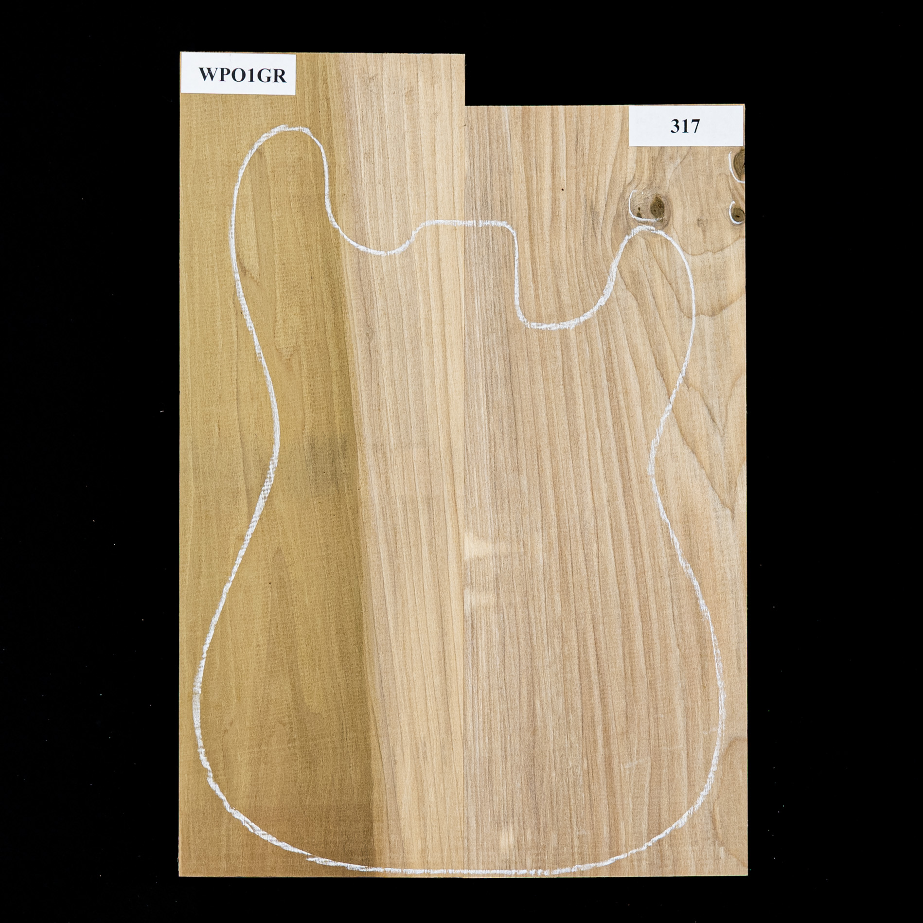 Cuerpo en bruto de álamo, 2 piezas (10 lb) - 317 Cuerpo en bruto de álamo, 2 piezas (10 lb) - 317