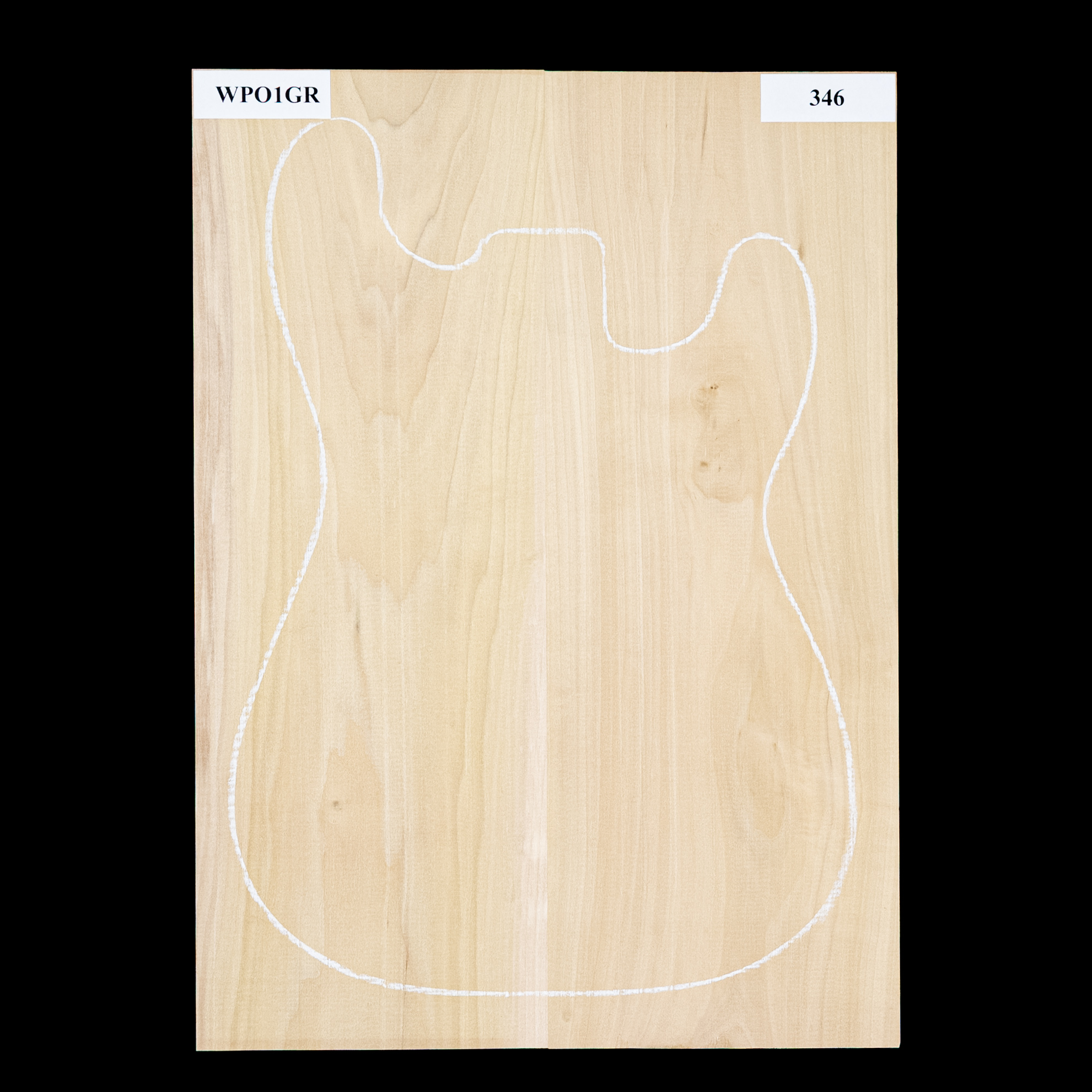 Cuerpo en bruto de álamo, 2 piezas (11,8 lb) - 346 Cuerpo en bruto de álamo, 2 piezas (11,8 lb) - 346